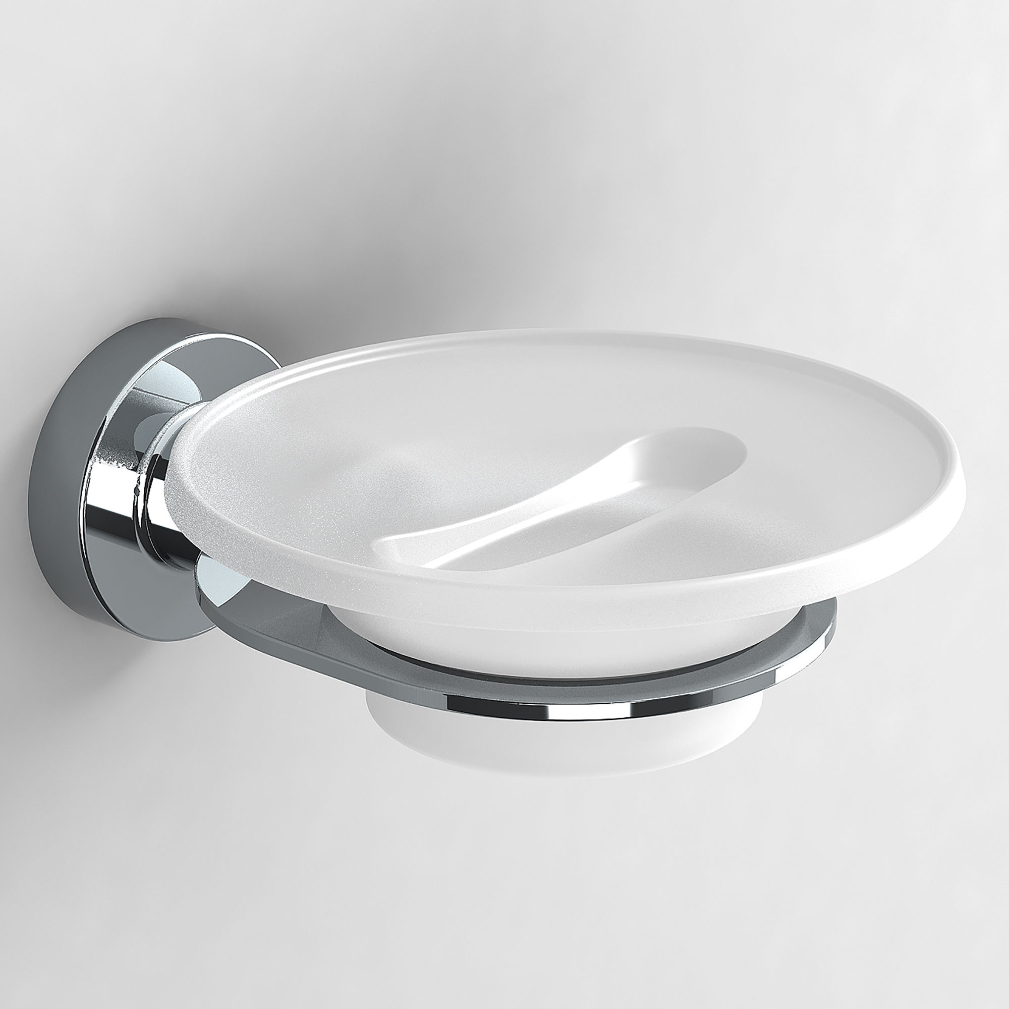 Origins Living Tecno Project Glass Soap Dish Chrome - 117048