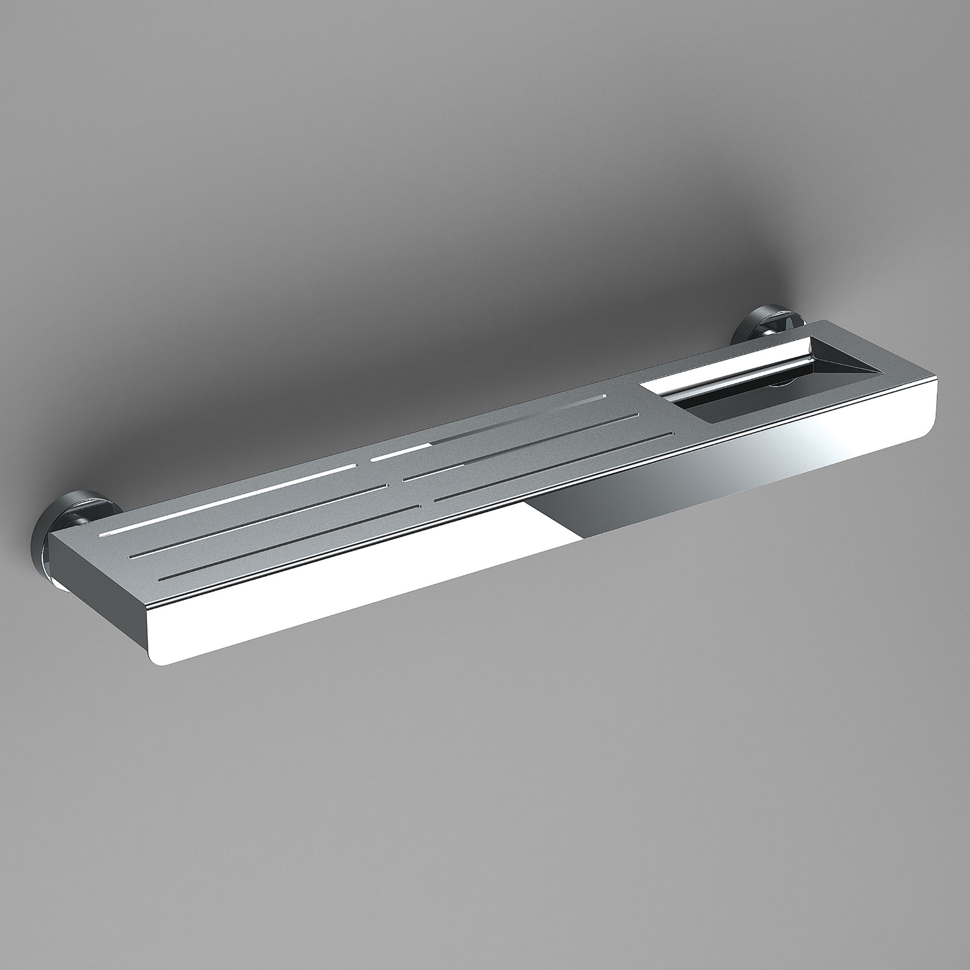 Origins Living Tecno Project Metal Shelf Polished 500mm x 120mm - 159598
