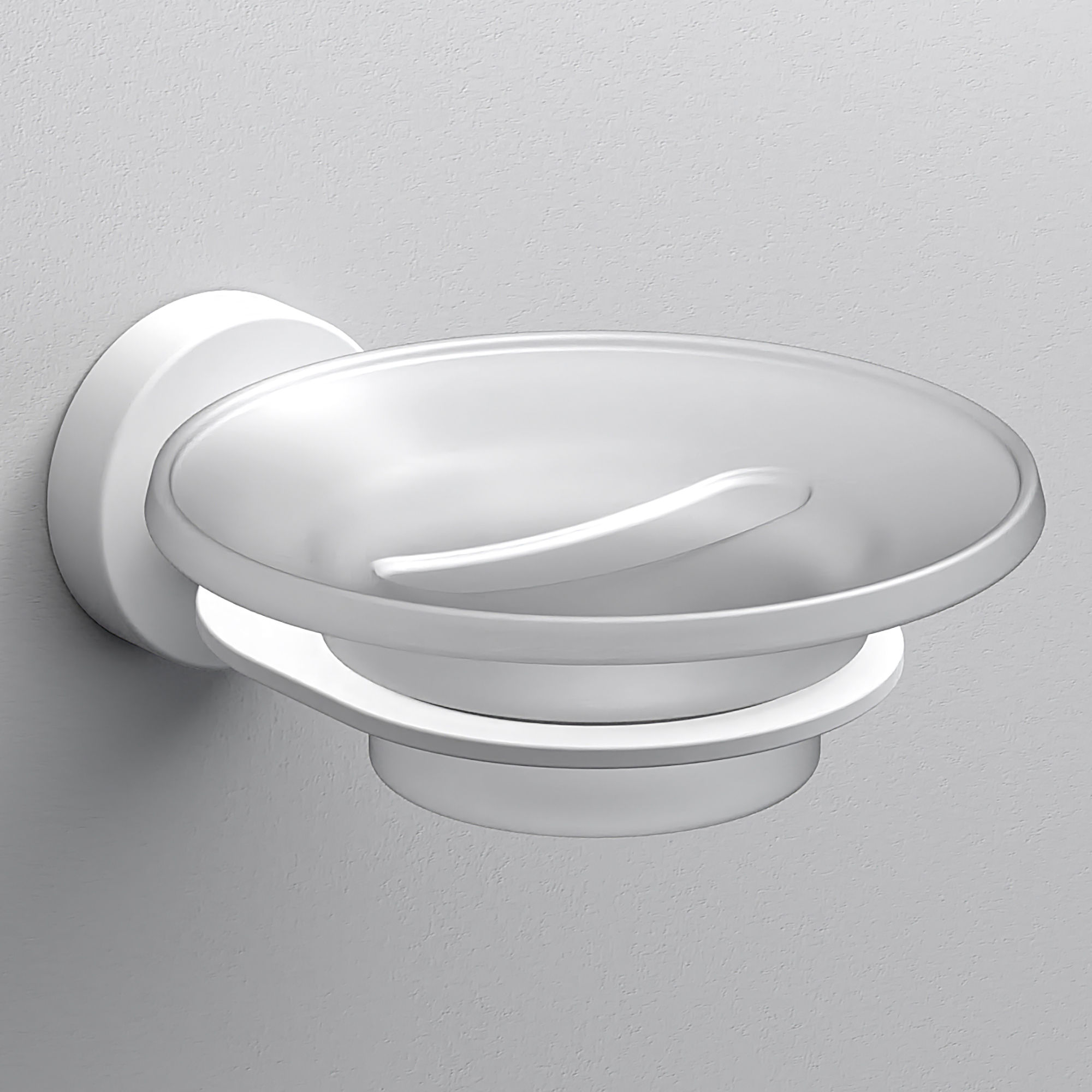 Origins Living Tecno Project Glass Soap Dish White - 166145