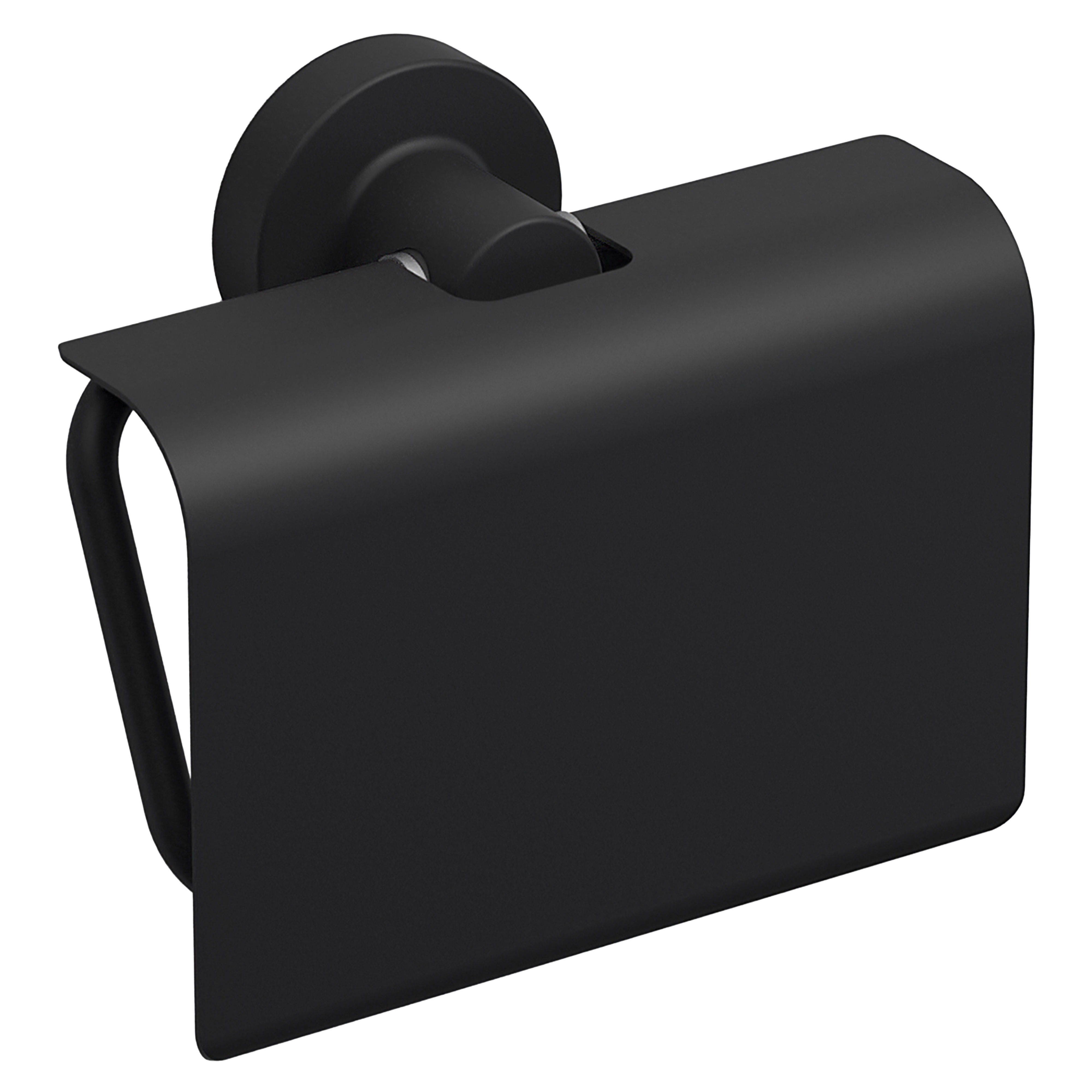 Origins Living Tecno Project Toilet Roll Holder with Flap Black - 166282