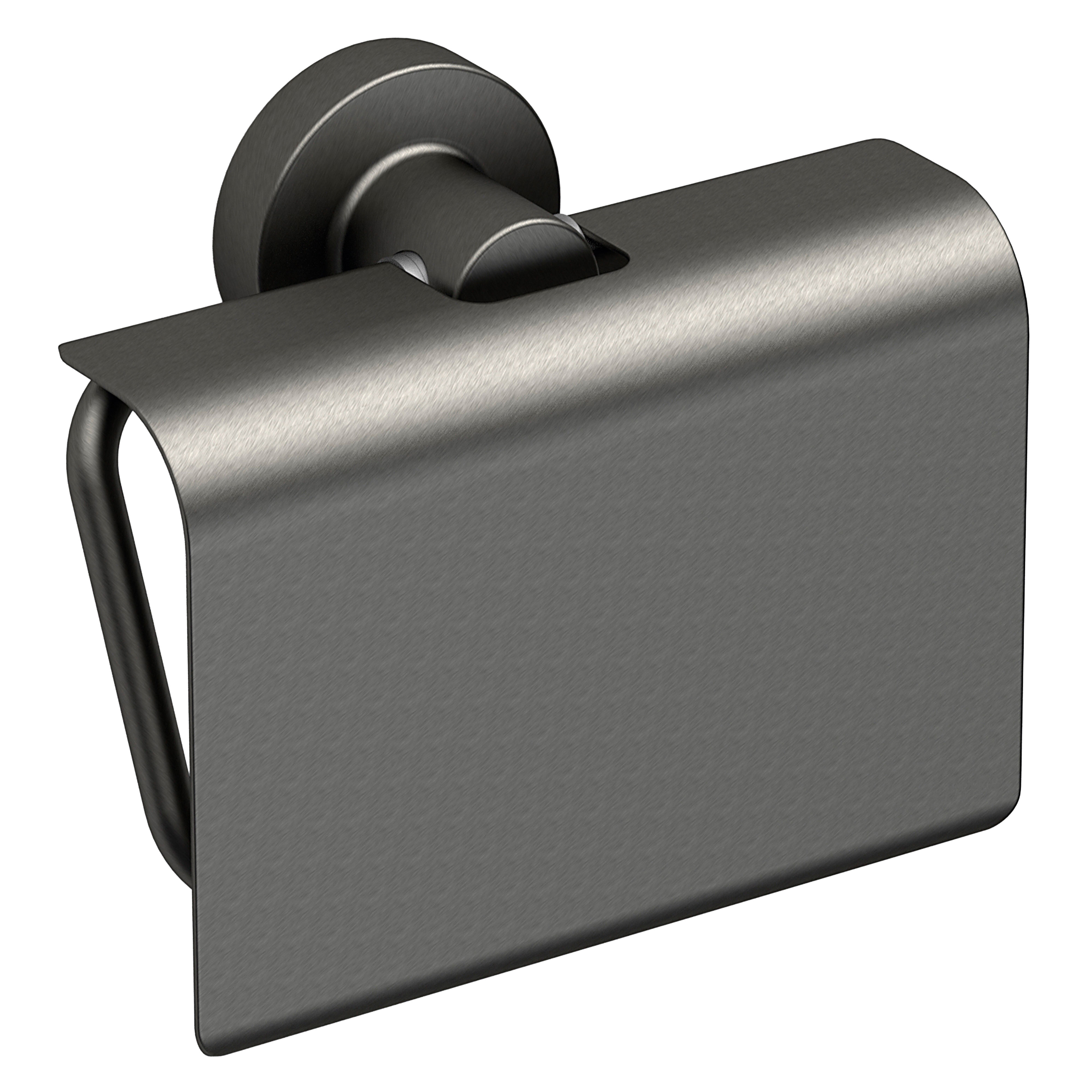 Origins Living Tecno Project Toilet Roll Holder with Flap Gunmetal - 194919