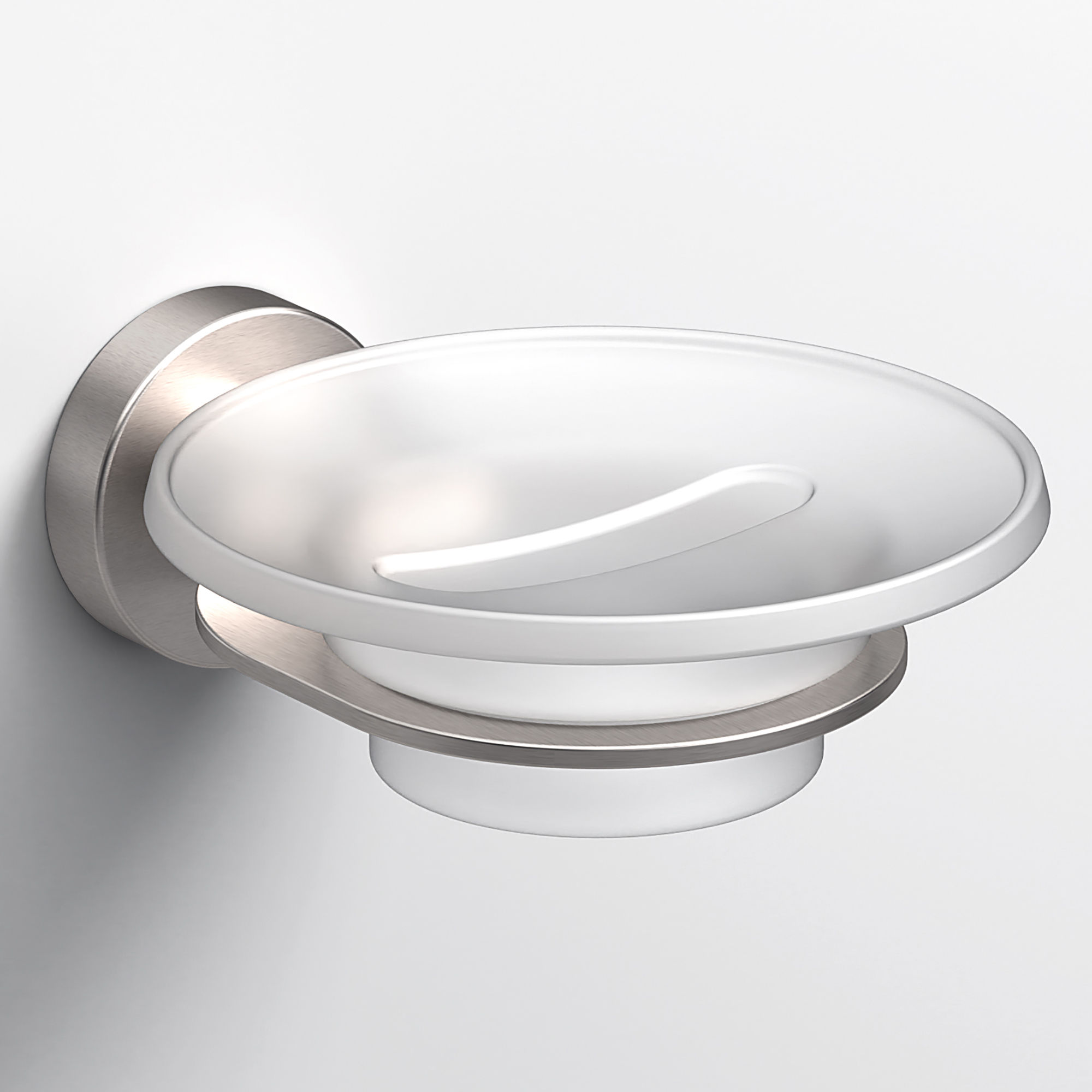 Origins Living Tecno Project Glass Soap Dish Brushed Nickel - 198108