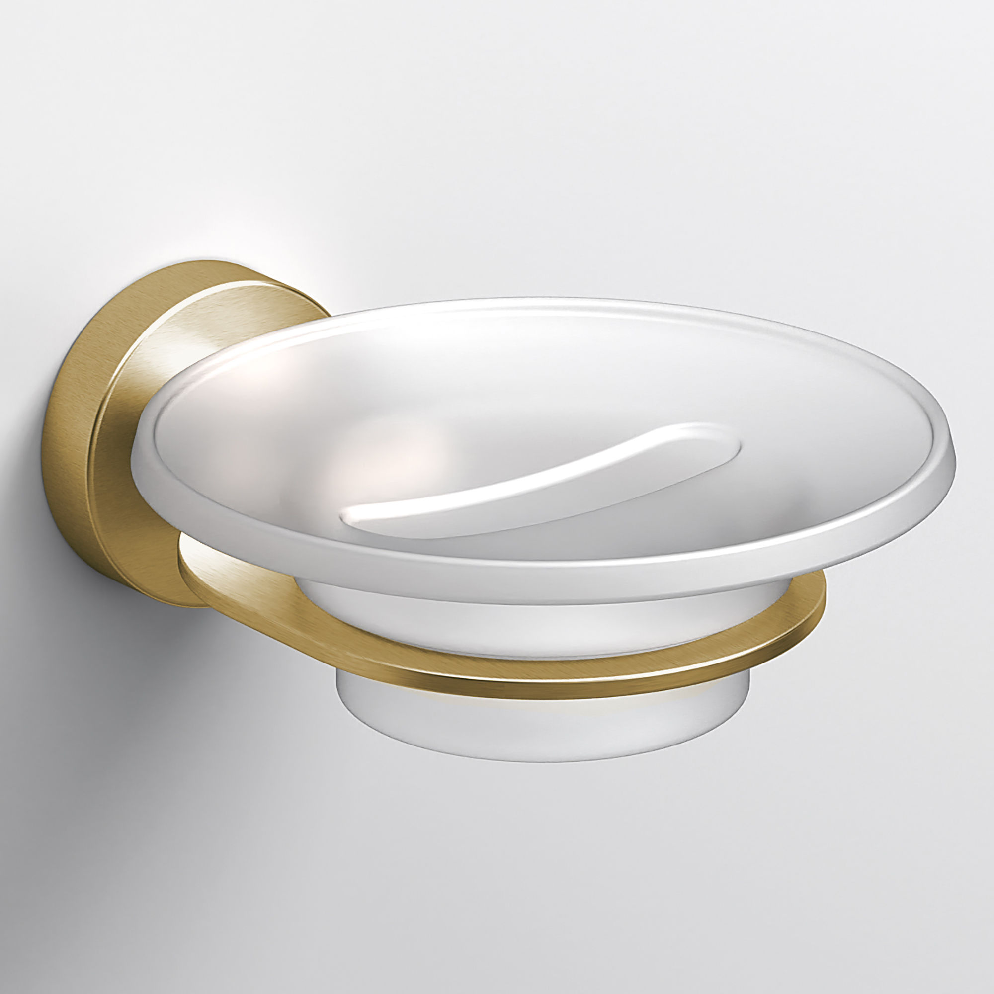 Origins Living Tecno Project Glass Soap Dish Brushed Brass - 202997