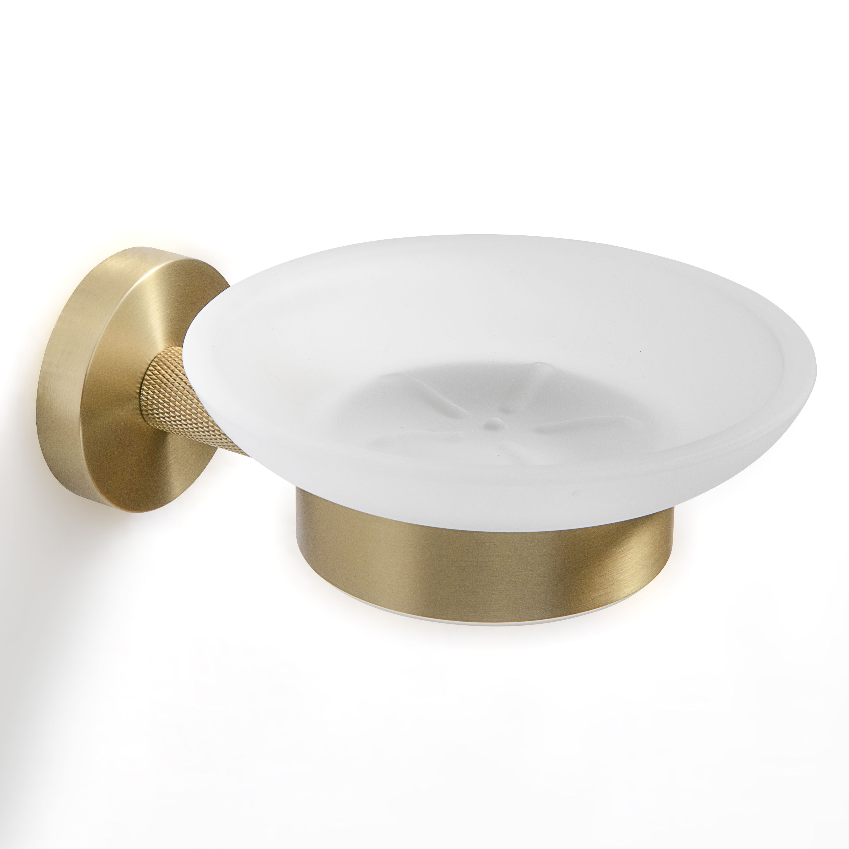 Origins Living Turner Glass Soap Dish Brushed Brass - TRN-112001-BB