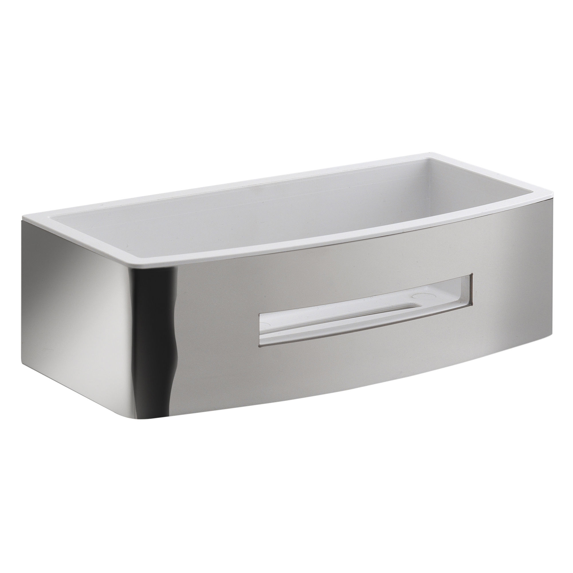 Origins Living Poseidon Shower Basket Chrome/White - 7718-23