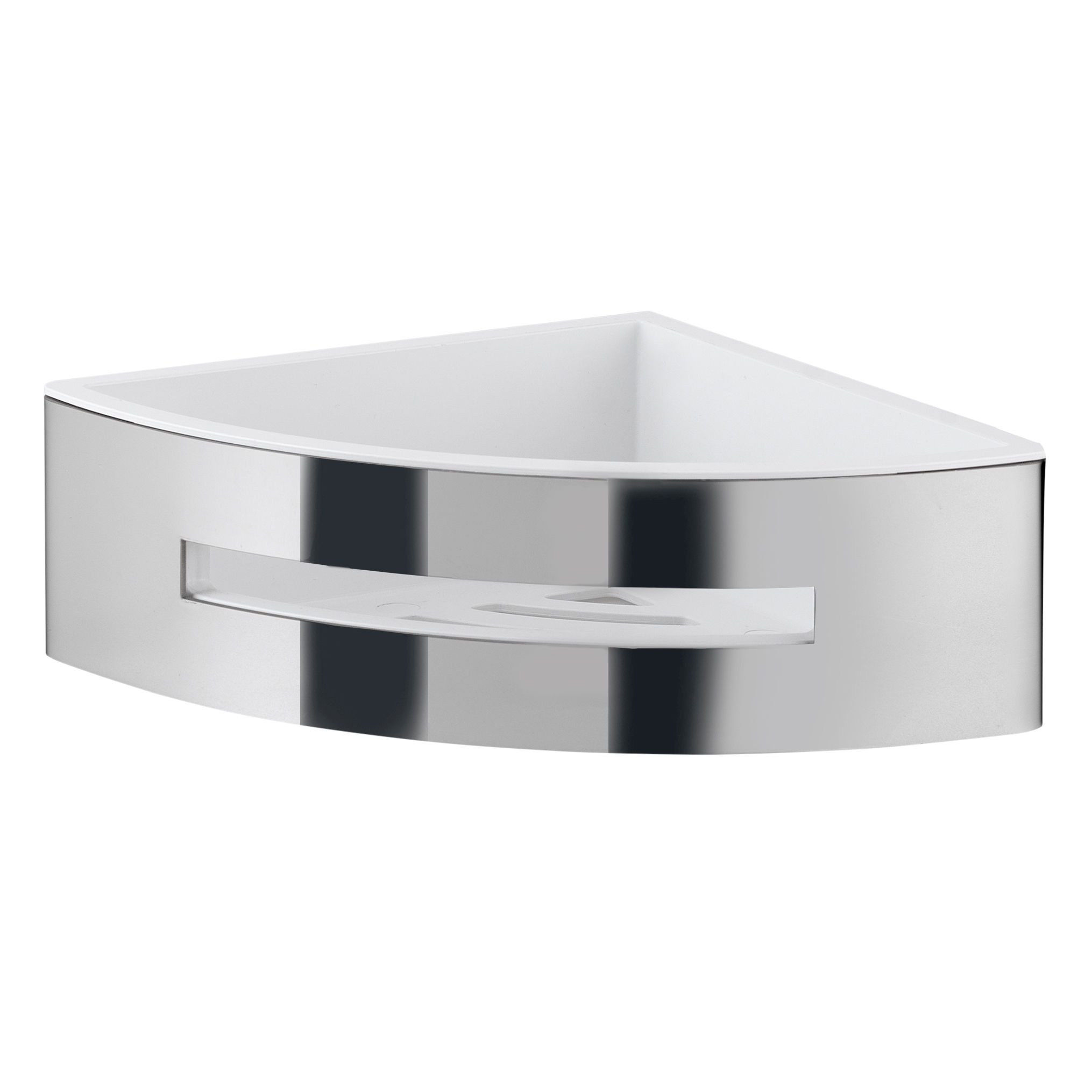 Origins Living Poseidon Corner Shower Basket Chrome/White - 7780-23