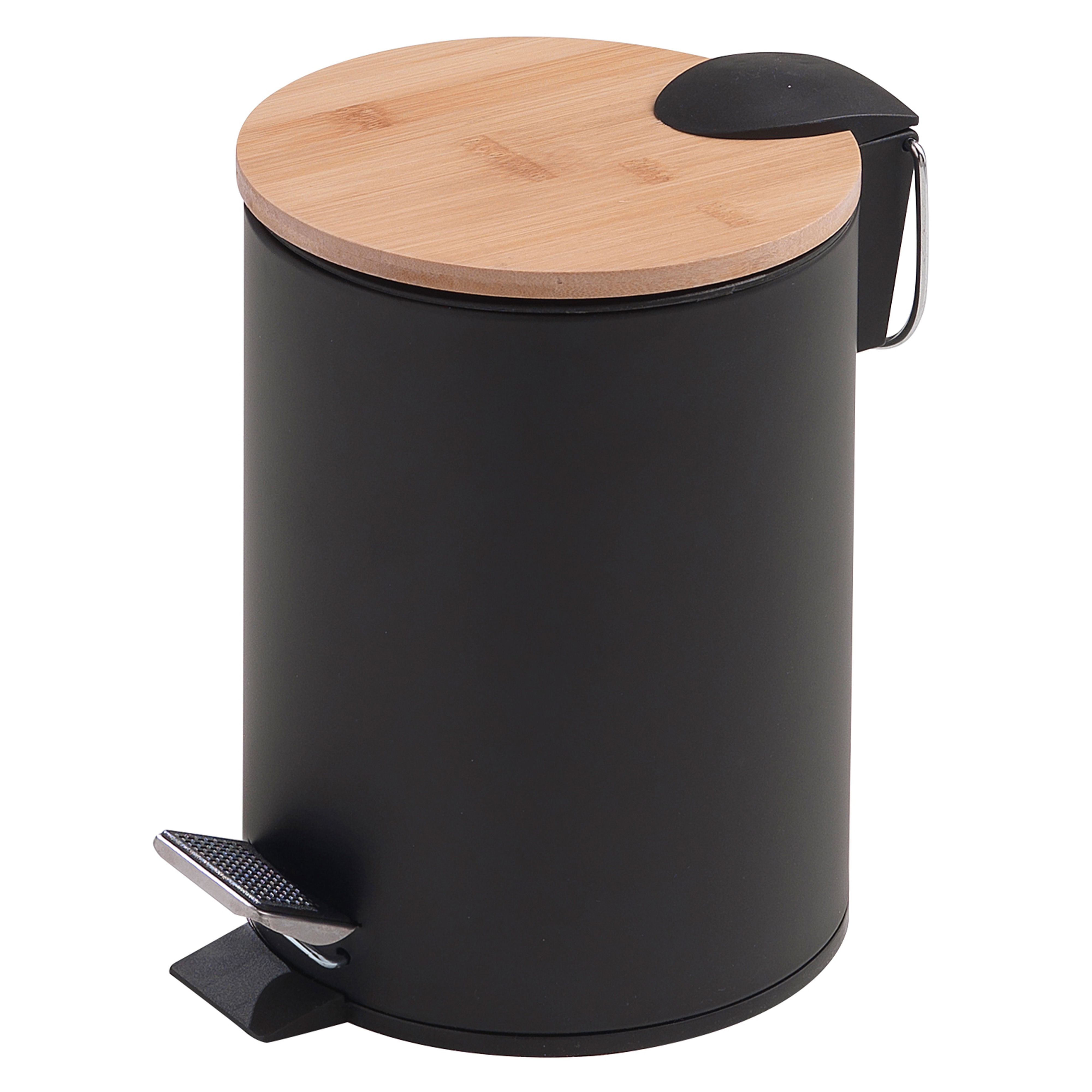 Origins Living Kenta Pedal Bin Black/Bamboo 3L - 1309-41