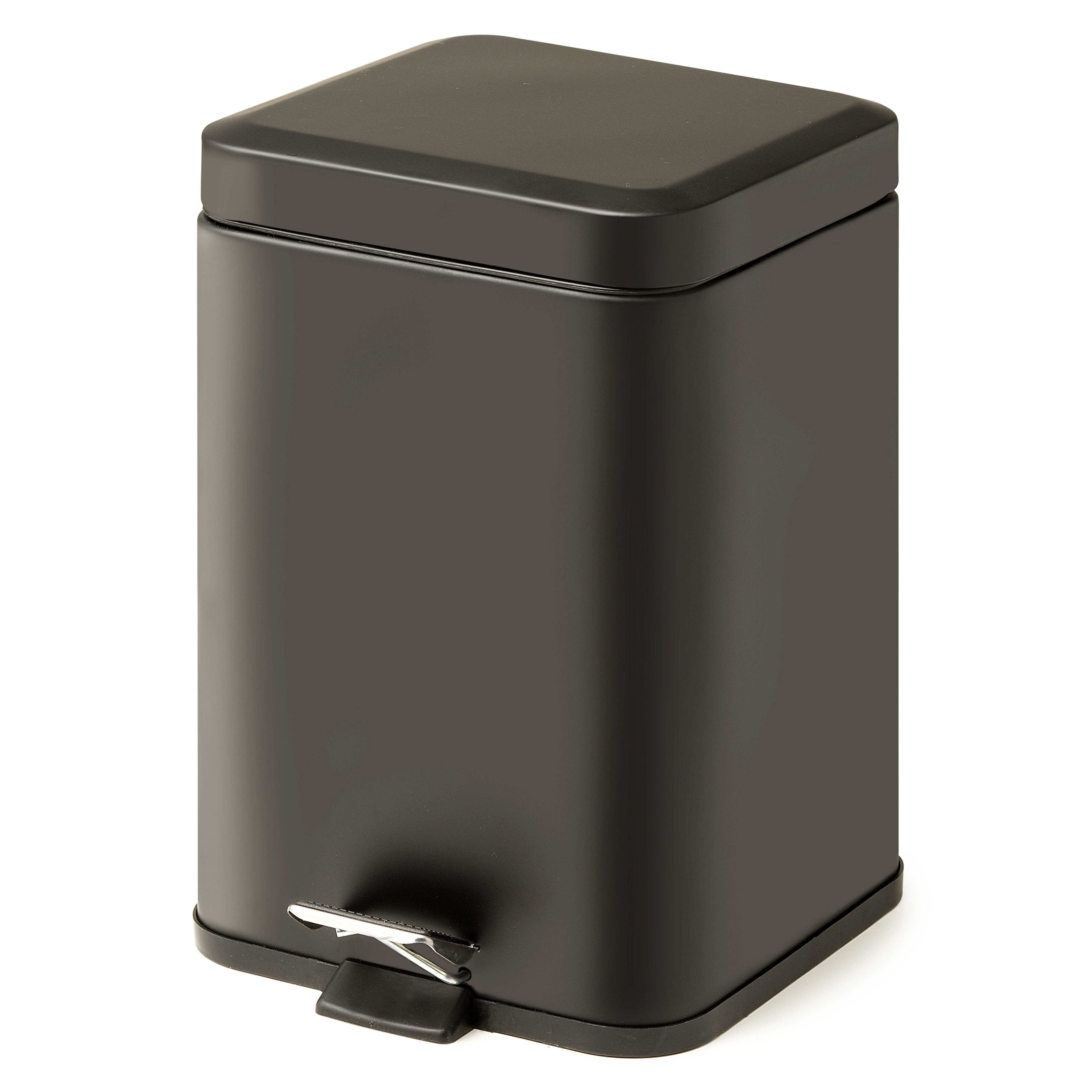 Origins Living Square Pedal Bin Black 5L - 2309-14