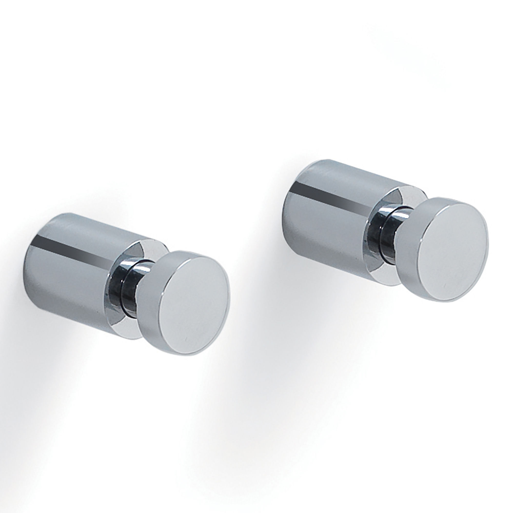 Origins Living Bathroom Pin Hooks Short (Pair) Chrome - 2227-13