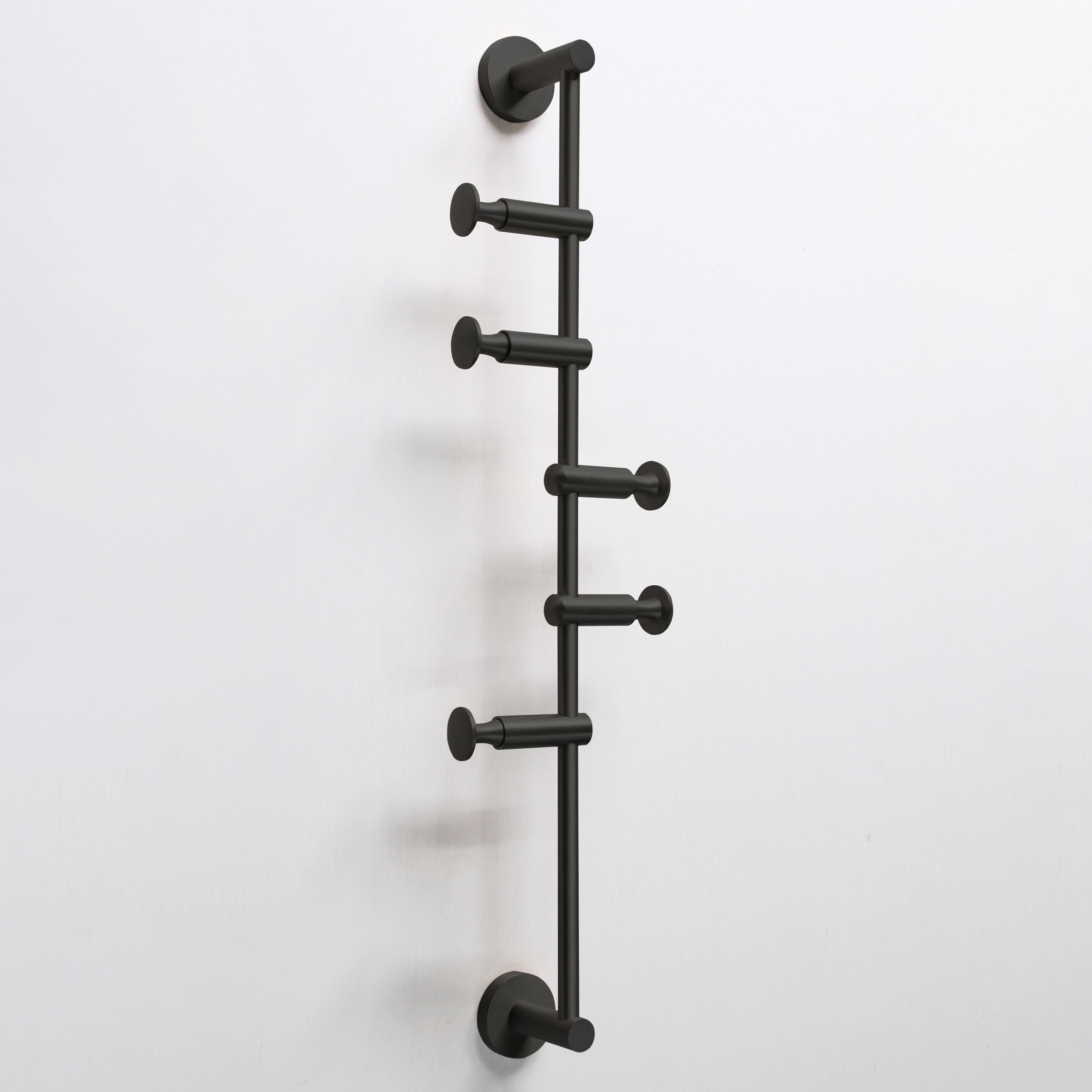 Origins Living Archer Vertical Rail with 5 Hooks Black - ARR-110560-BK