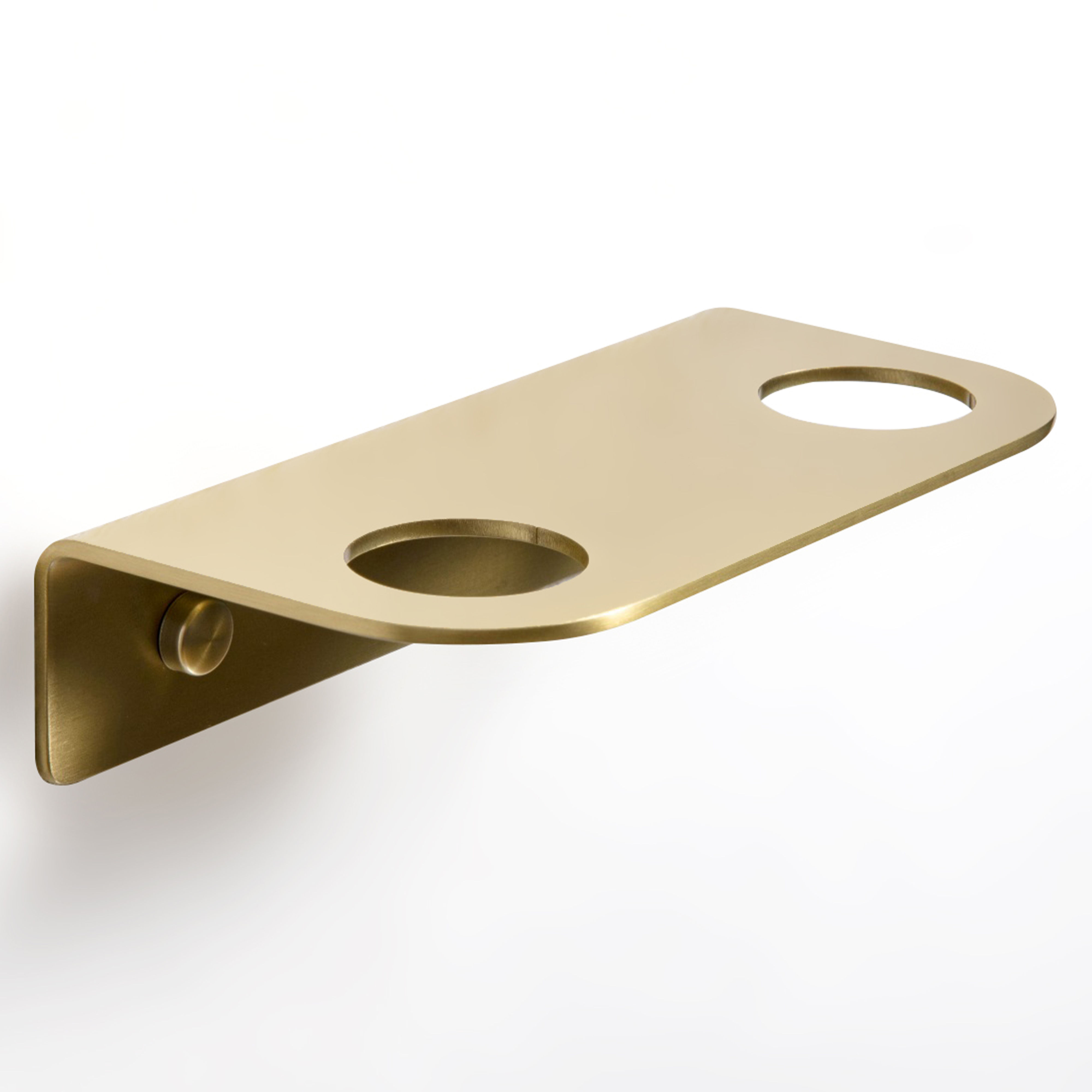 Origins Living Bottle Holder 2 Hole Brushed Brass - BTL-113228-BB