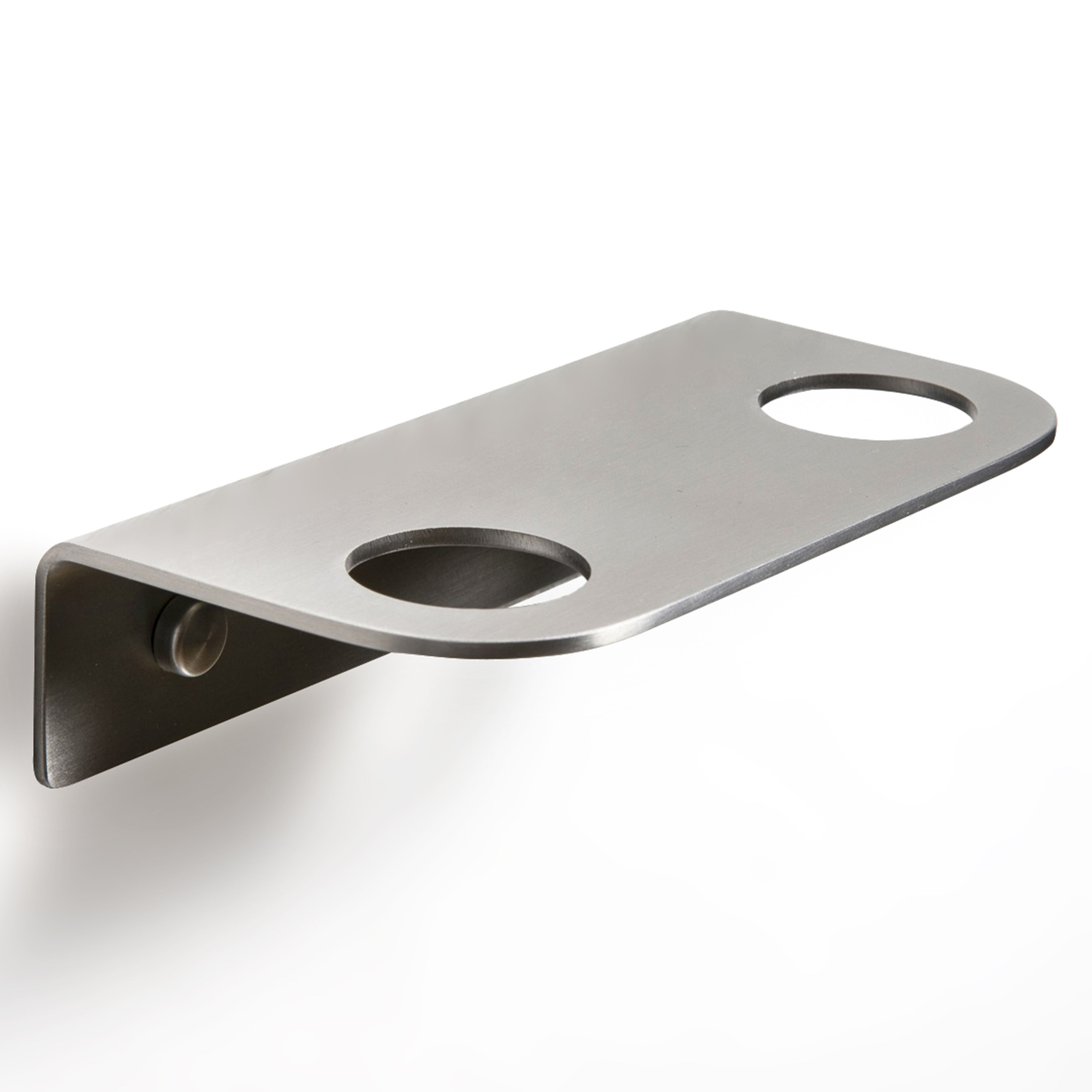 Origins Living Bottle Holder 2 Hole Brushed Stainless Steel - BTL-113228-BS