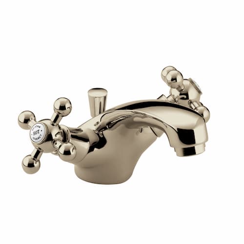 Bristan Regency Basin Mixer Tap with Pop-up Waste - Gold - R BAS G