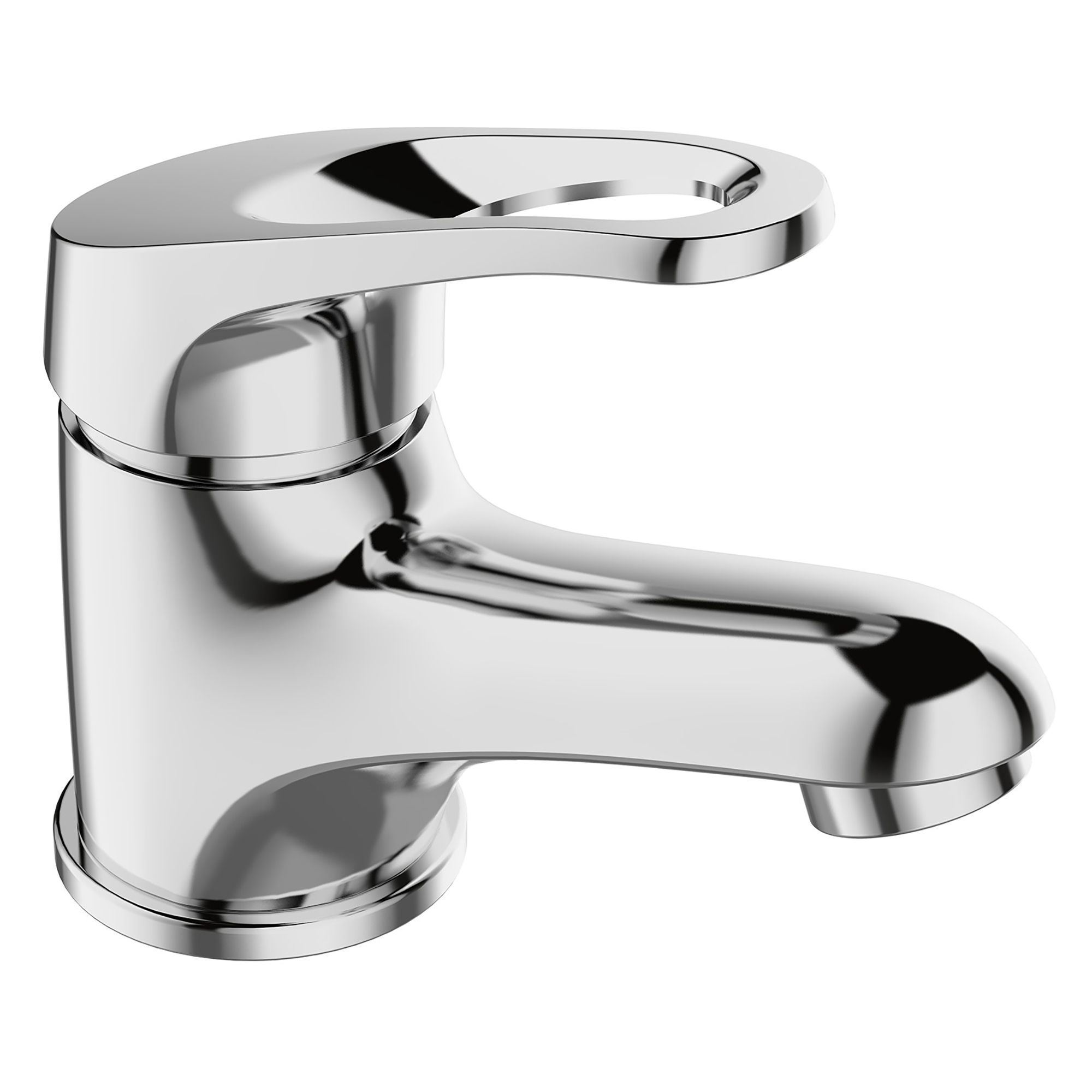 Bristan Iris Mono Basin Mixer Tap with Clicker Waste Chrome - IRS BAS C