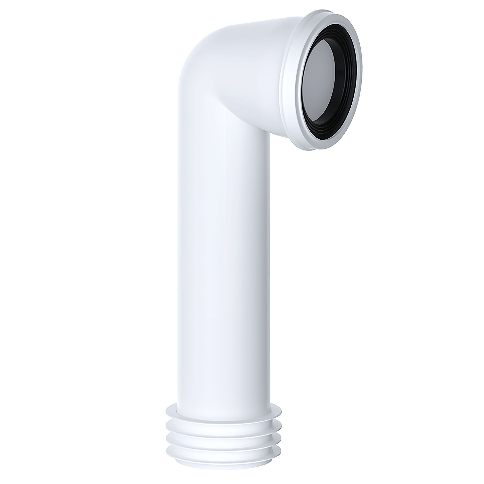Viva 90° Bend Long Tail WC Toilet Pan Connector - PP0005/B