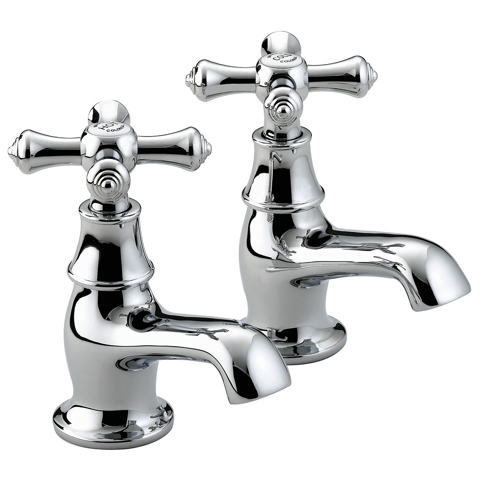 Bristan Colonial Bathroom Basin Taps (Pair) Chrome - K 1/2 C