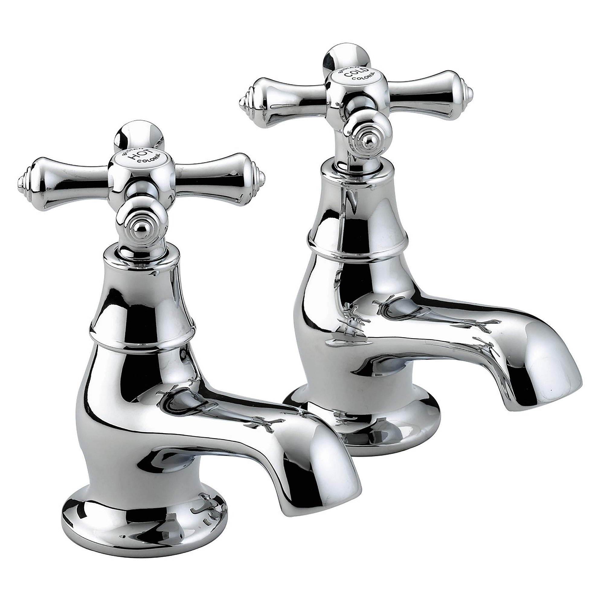 Bristan Colonial Bath Taps (Pair) Chrome 3/4" - K 3/4 C