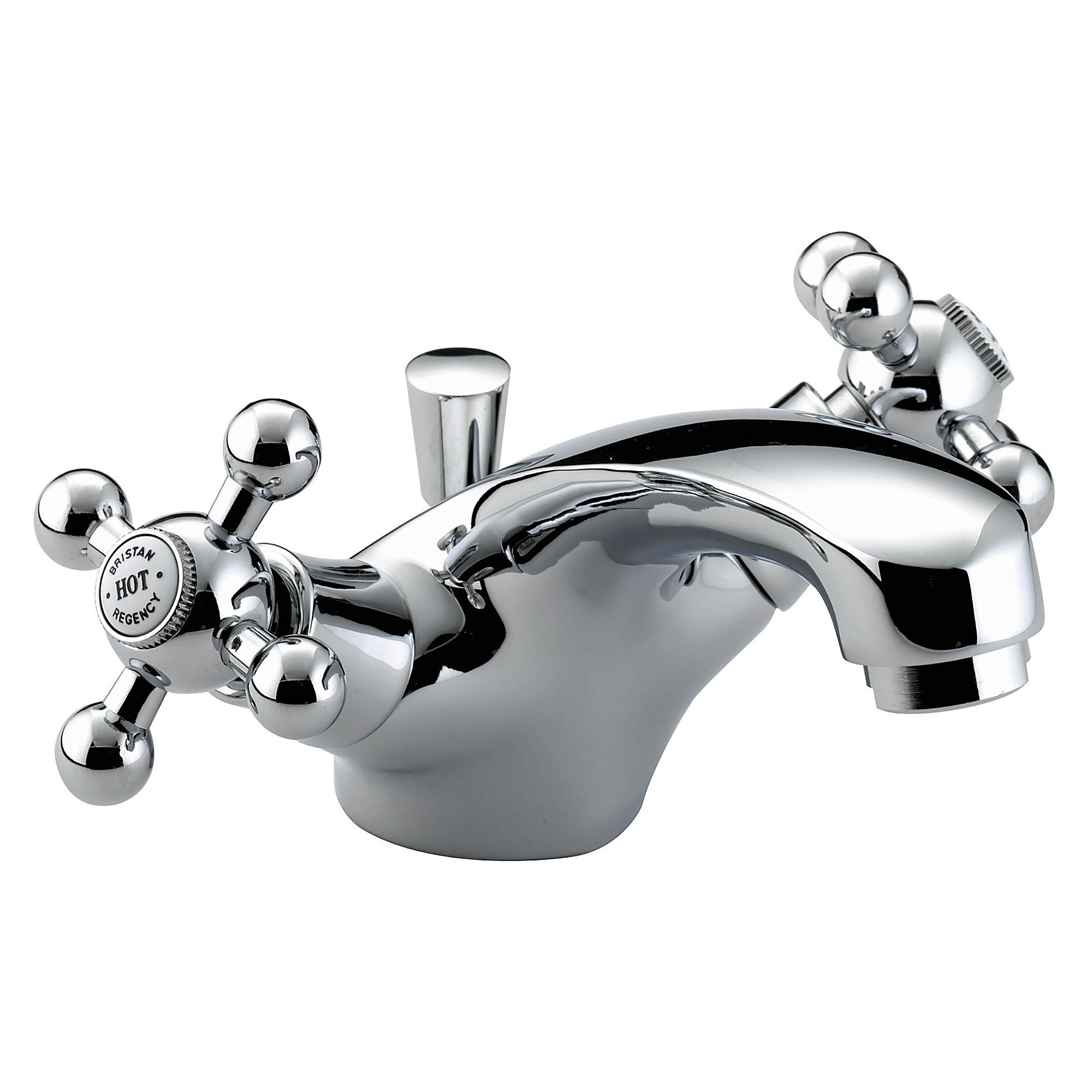 Bristan Regency Basin Mixer Tap with Pop-Up Waste Chrome - R BAS C