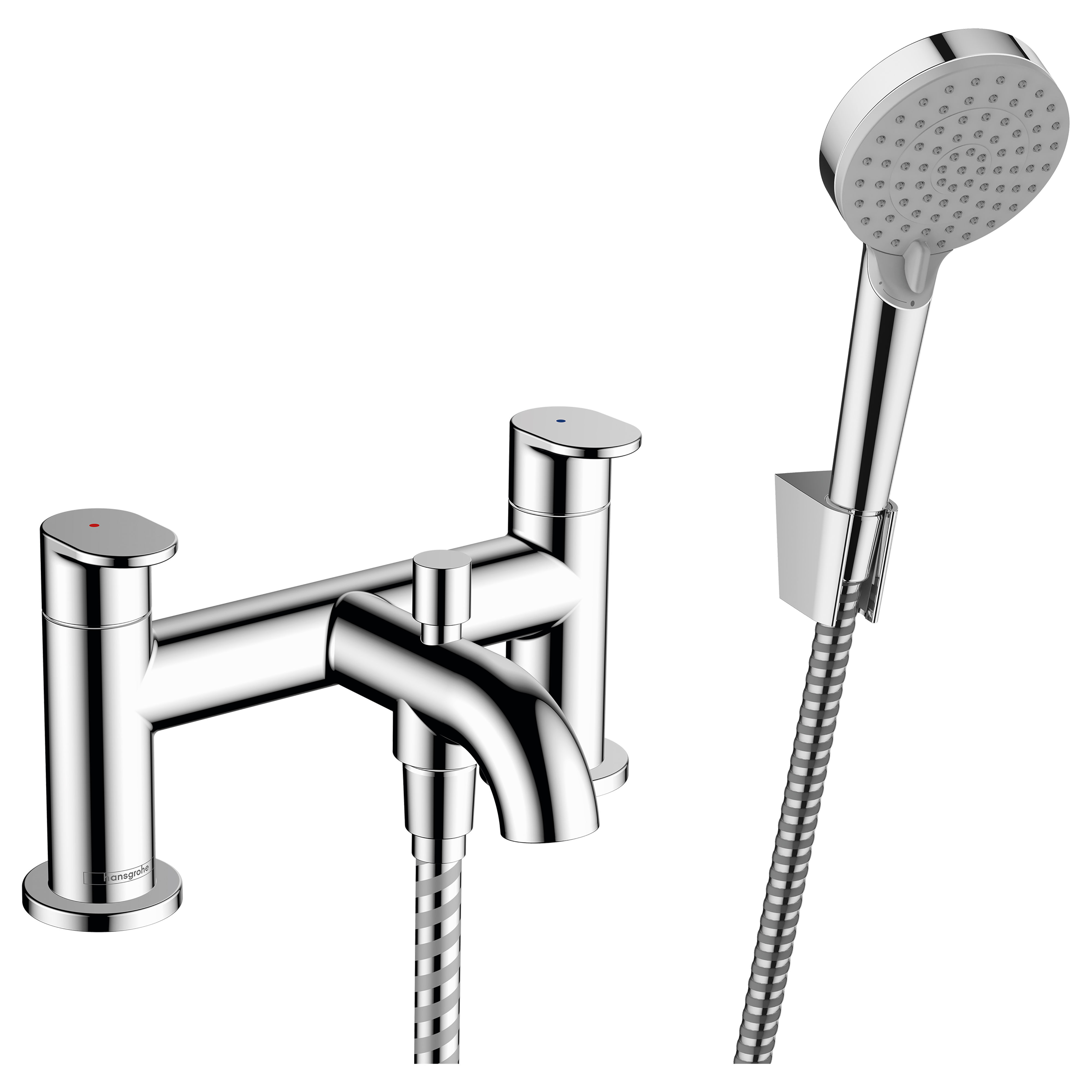 Hansgrohe Vernis Blend Bath Mixer Tap with Vernis Blend Hand Shower Chrome - 71461000