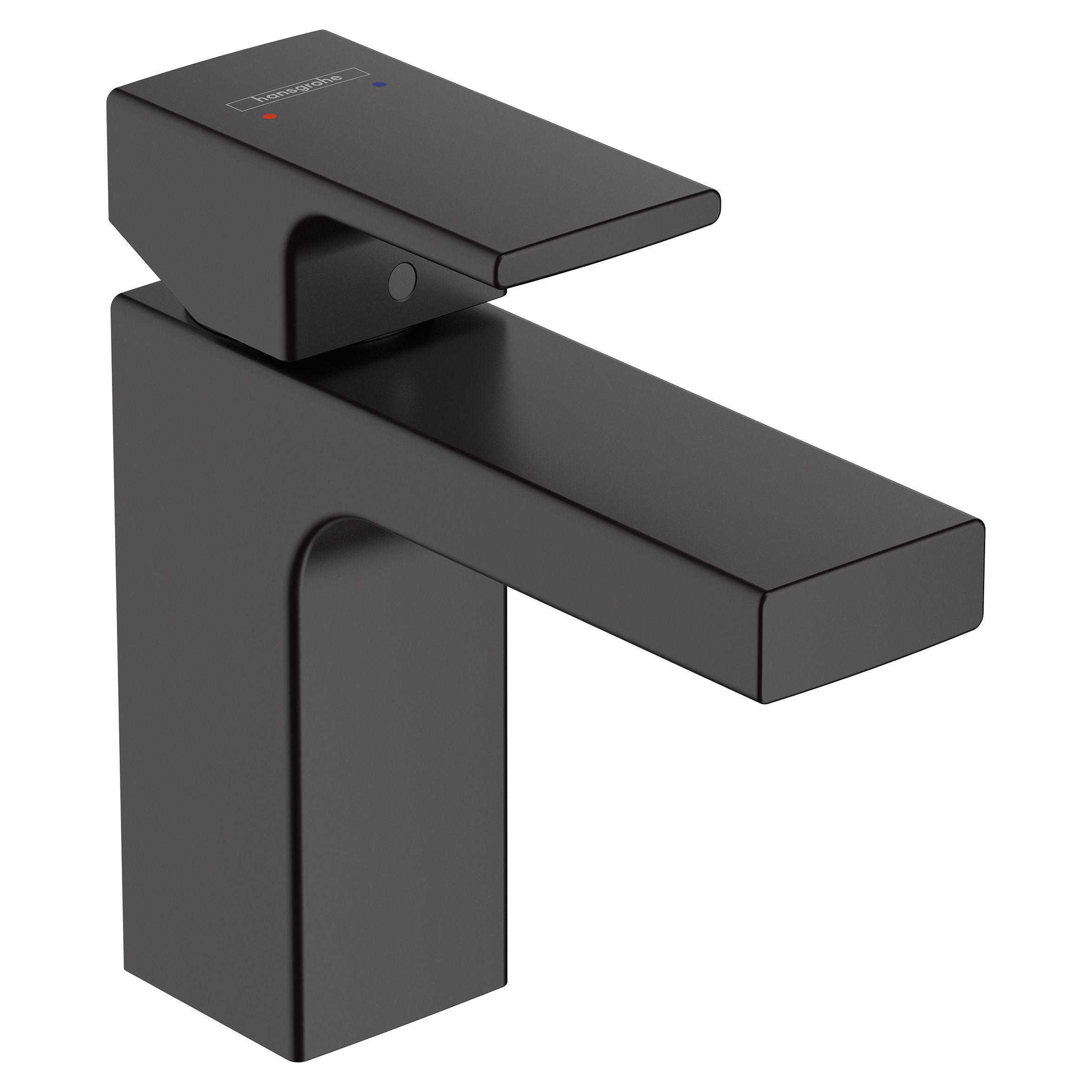 Hansgrohe Vernis Shape 100 Mono Basin Mixer Tap with Pop-Up Waste Set Matt Black - 71561670