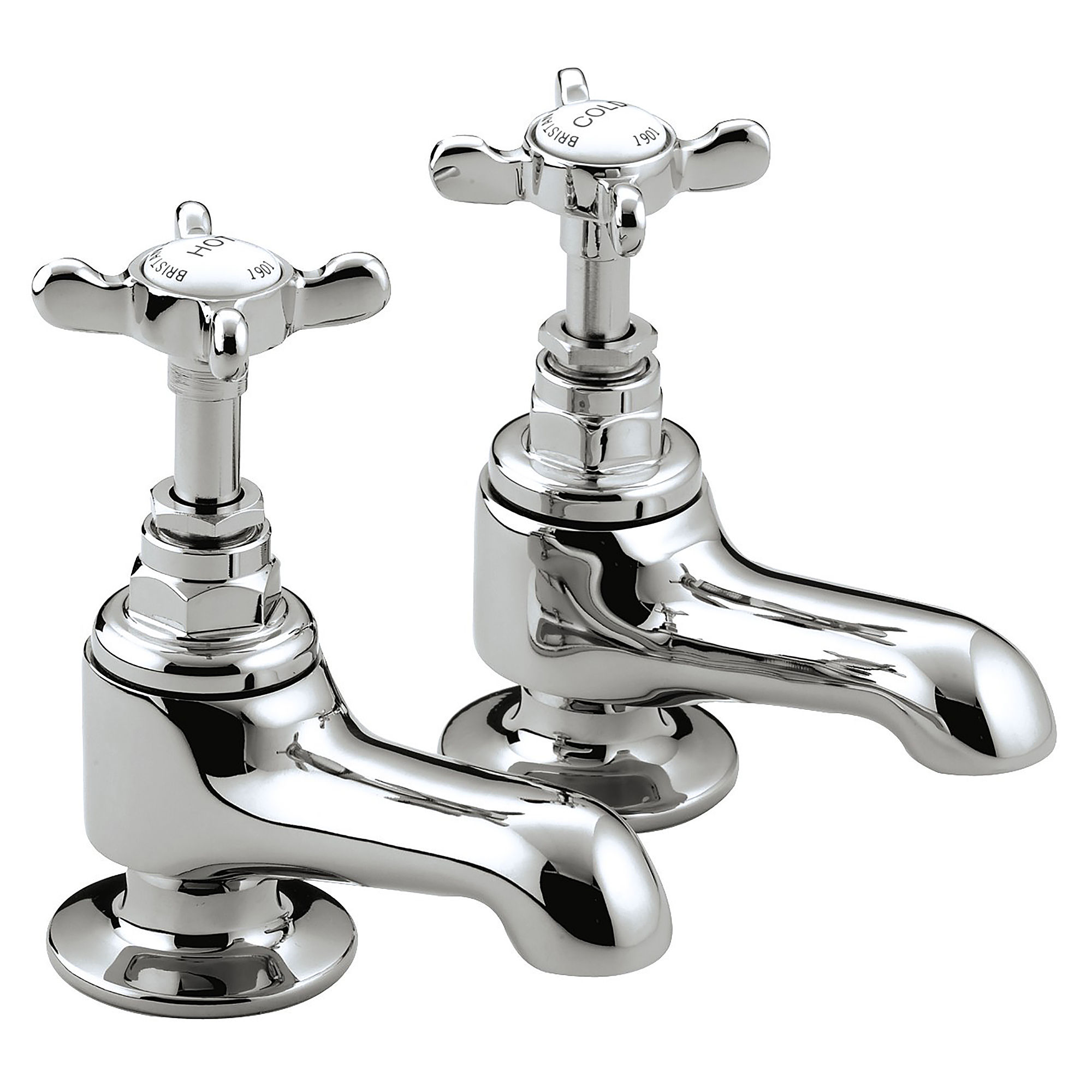Bristan 1901 Traditional Bath Taps (Pair) Chrome - N 3/4C CD