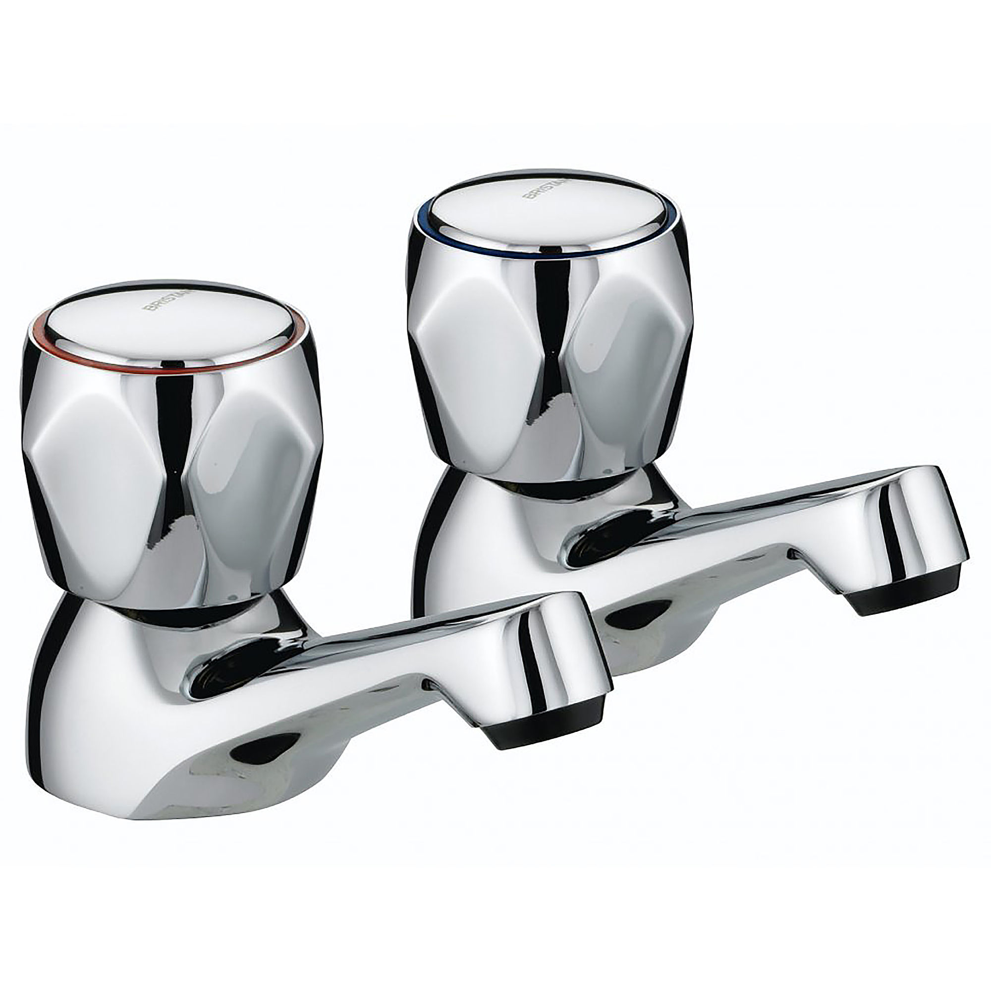 Bristan Club Bathroom Basin Taps (Pair) Chrome - VAC 1/2 C MT