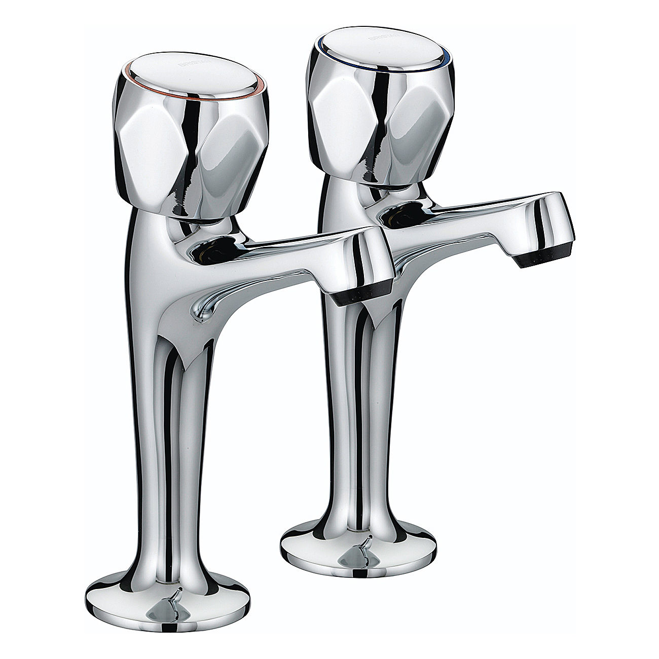 Bristan Club High Neck Kitchen Sink Pillar Taps (Pair) Chrome - VAC HNK C MT