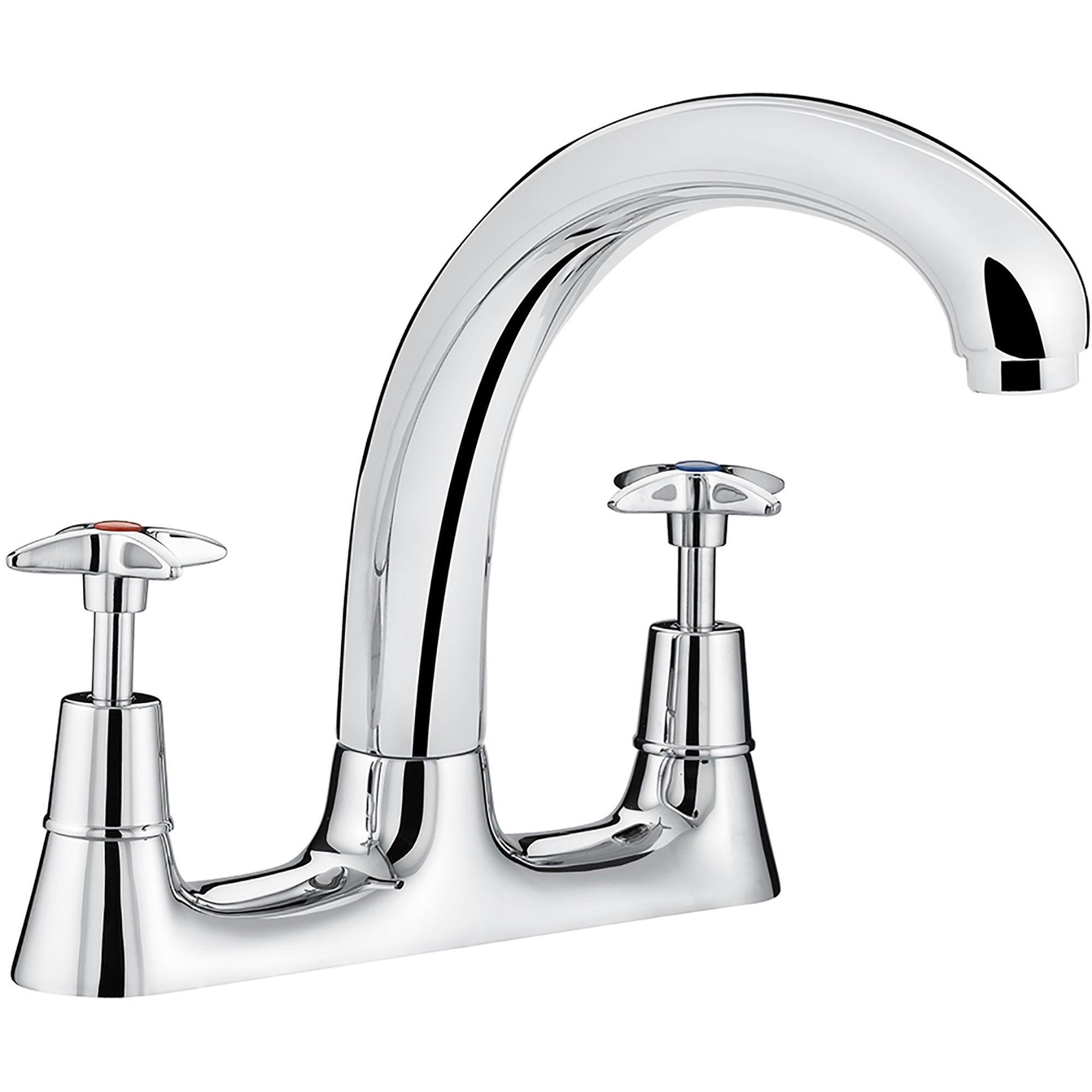 Bristan Cross Top Deck Sink Mixer Tap - VAX DSM C