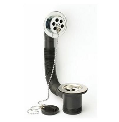 Bath Waste and Overflow with Poly Plug 1 1/2"