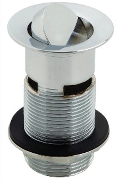 Chrome Slotted Basin Waste with Rotating Flip Plug 1 1/4"