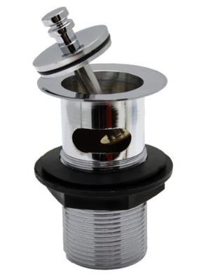 Slotted Basin Waste with Captive Plug Chrome 1 1/4" - 201535