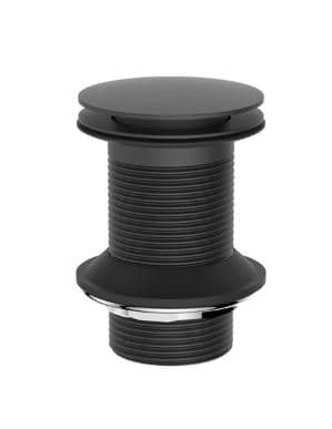 Mushroom Spring Plug Basin Waste Unslotted Matt Black 1 1/4" - 204317-MDL