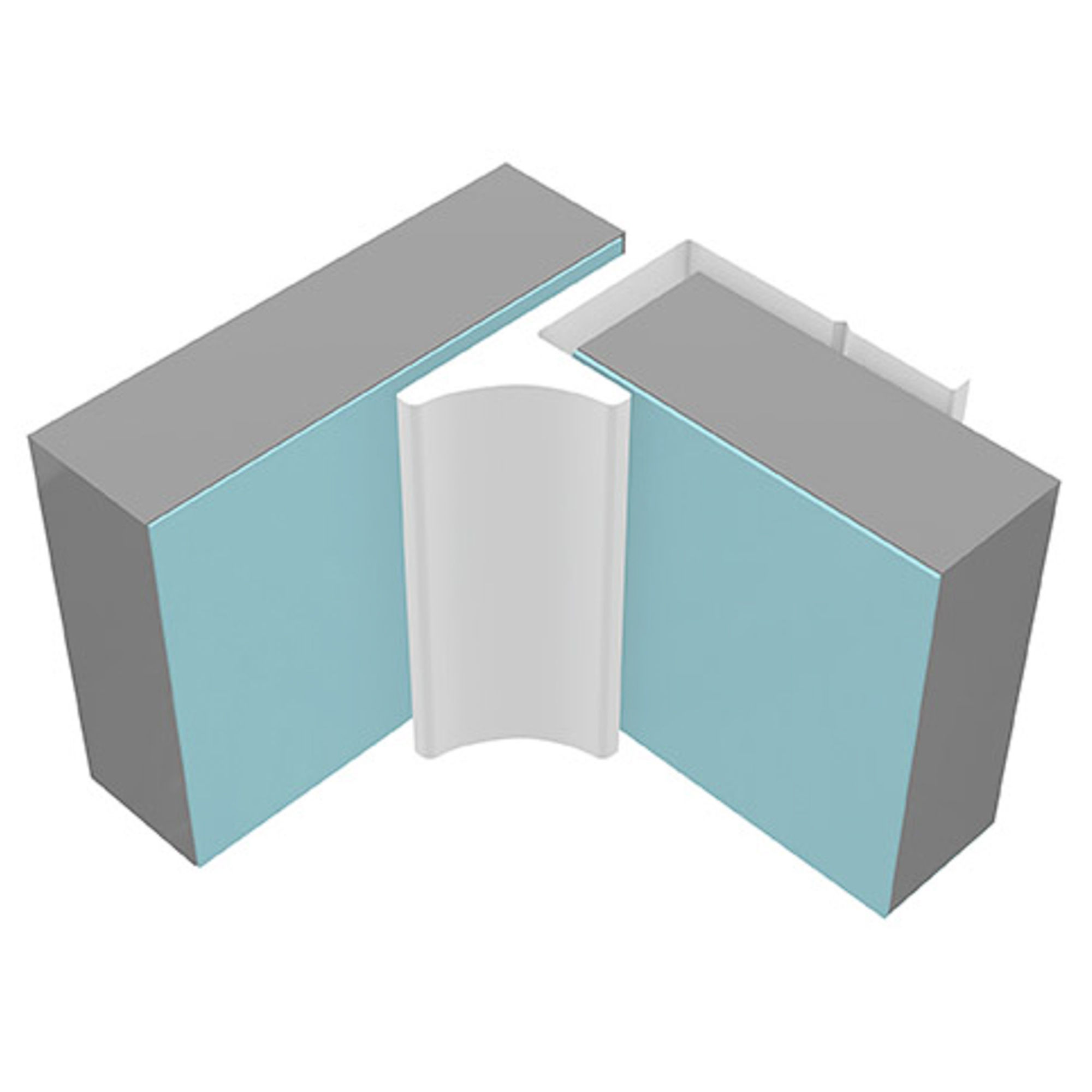 Multipanel Wall Panel Profile Last Corner Type Y White 11.5mm x 2450mm - MPIALWH