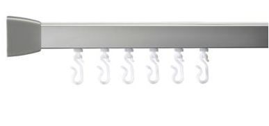 Croydex Angled Shower Curtain Rail Silver 1675mm x 760mm - GP85700