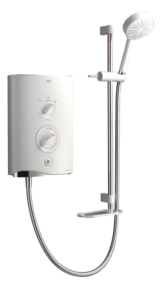 Mira Sport Multi Fit White and Chrome 9.0kW