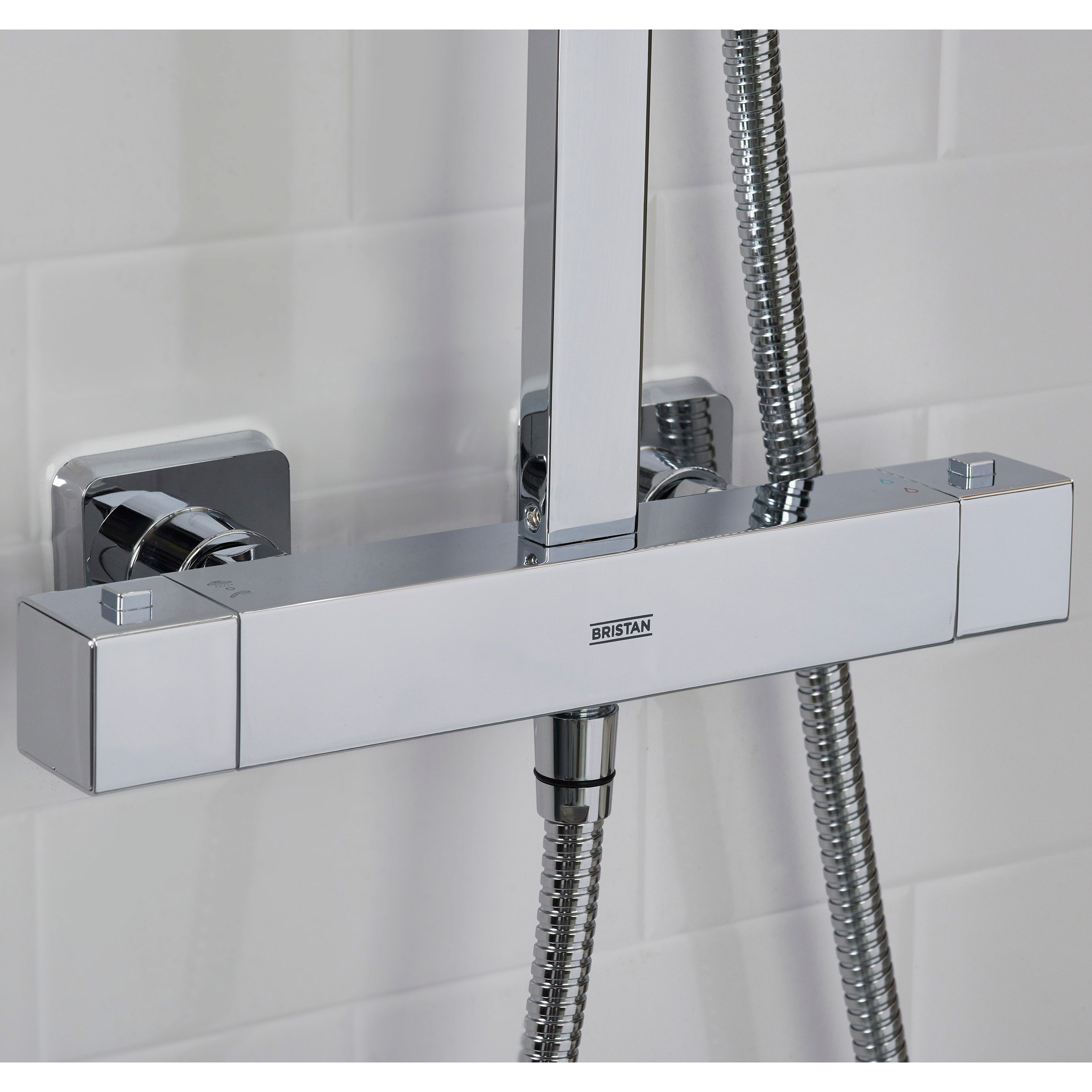 Thermostatischer Duschmixer Von Bristan – Mit Hebelgriff, Temperatursperre & Verstellbarer Halterung, Chrom