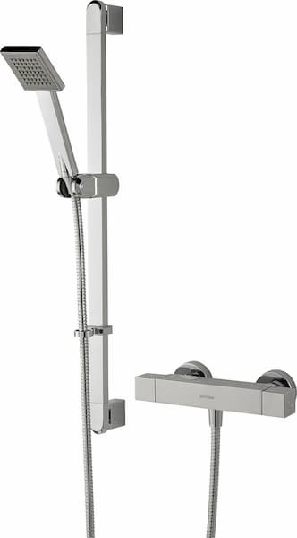 Bristan Quadrato Thermostatic Bar Shower with Single Function Handset - QDSHXSMFFC