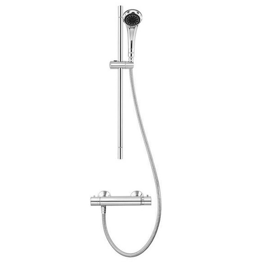 Aqualisa AQ Thermostatic Bar Shower Mixer with Fixed Riser Rail & Multi Function Handset - AQ75BAR