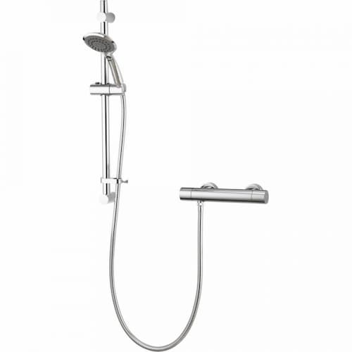 Aqualisa AQ Thermostatic Bar Shower Mixer with Fixed Riser Rail and Multi Function Handset - AQ75BAR1