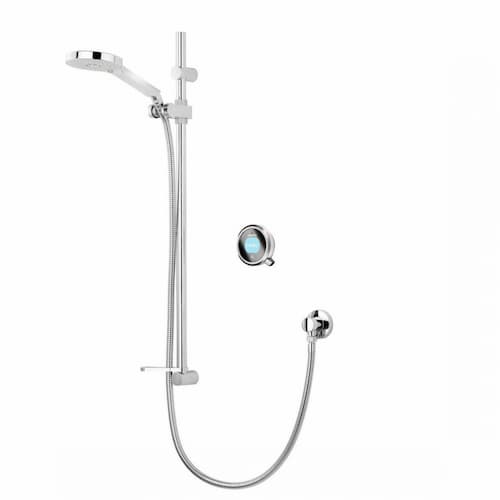Aqualisa Q with Adjustable Head, Concealed Valve, Riser Rail - HP/Combi - QTC.01.AD.HP