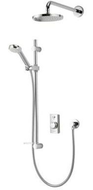 Aqualisa Visage Smart Concealed Shower with Adjustable Head and Wall Fixed Drencher - HP/Combi