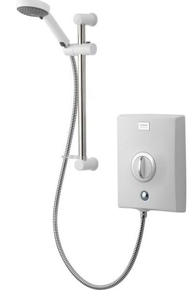 Aqualisa Quartz Electric Shower 8.5kW White and Chrome