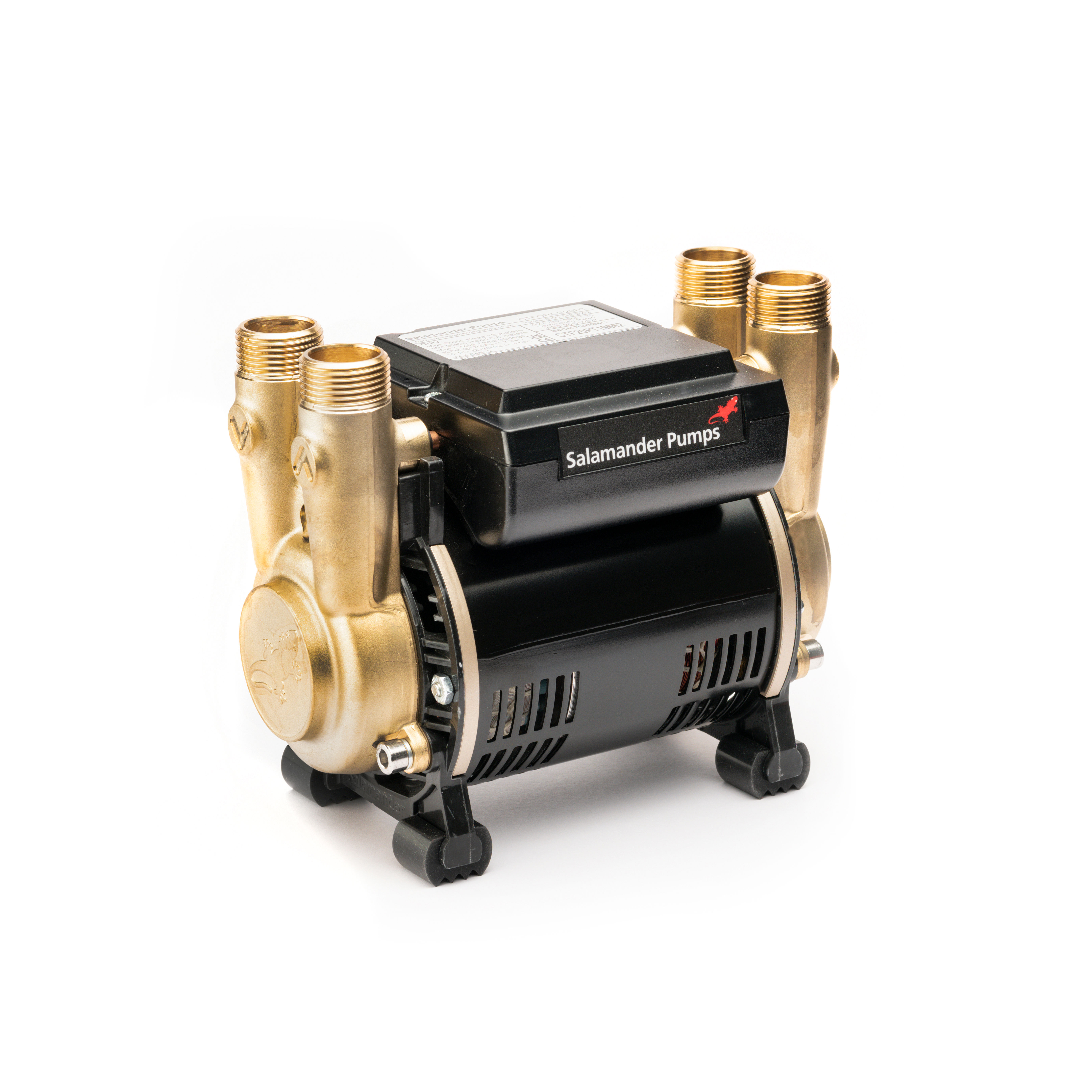 Salamander CT Force 20PT 2.0 Twin Positive Brass Shower and Whole House Pump