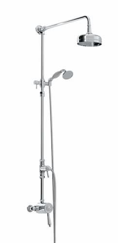 Bristan 1901 Exposed Single Control Shower with Rigid Riser - N2 SQSHXDIV C