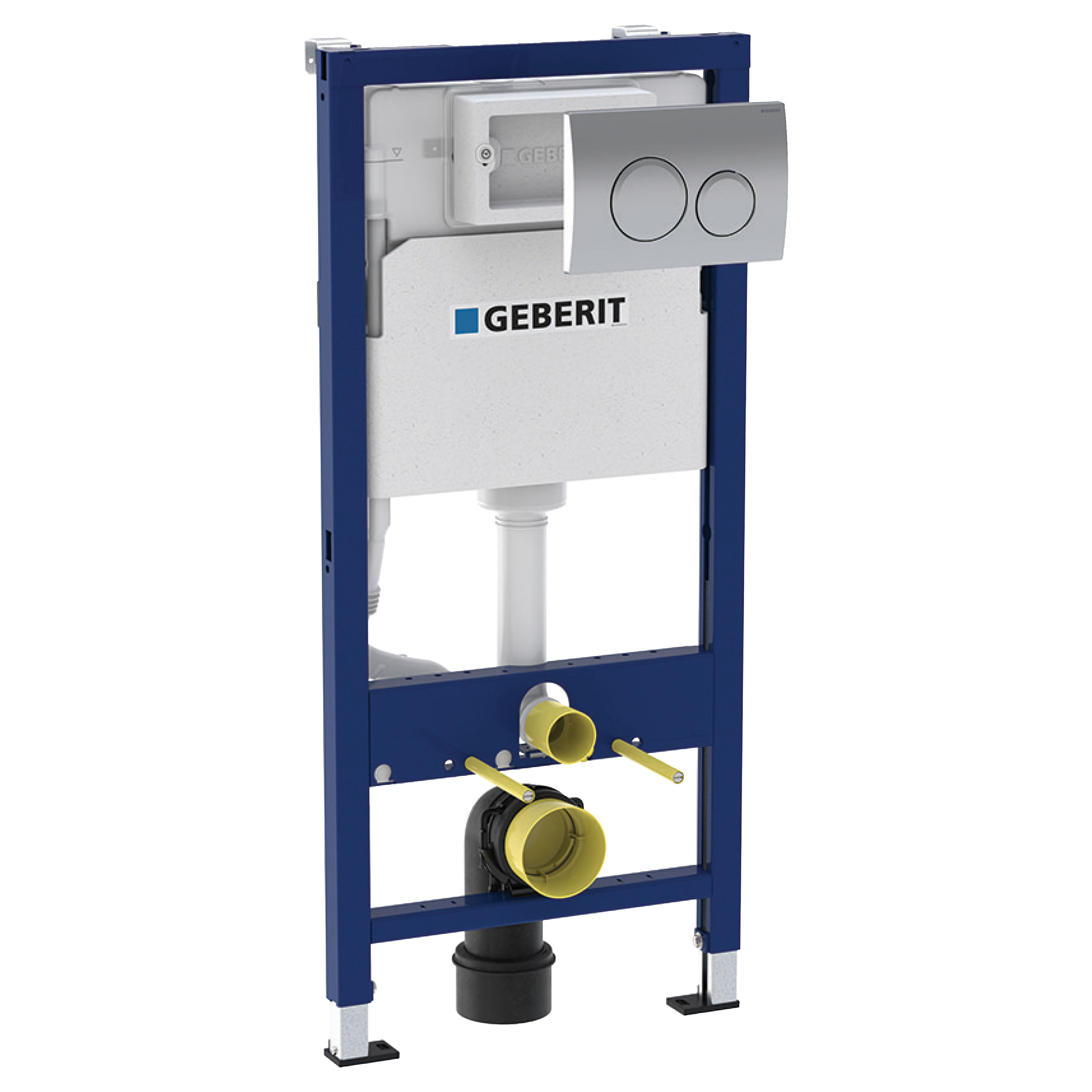 Geberit Duofix Frame with Delta Concealed Cistern and Delta20 Flush Plate 112cm x 50cm - 458.118.21.2