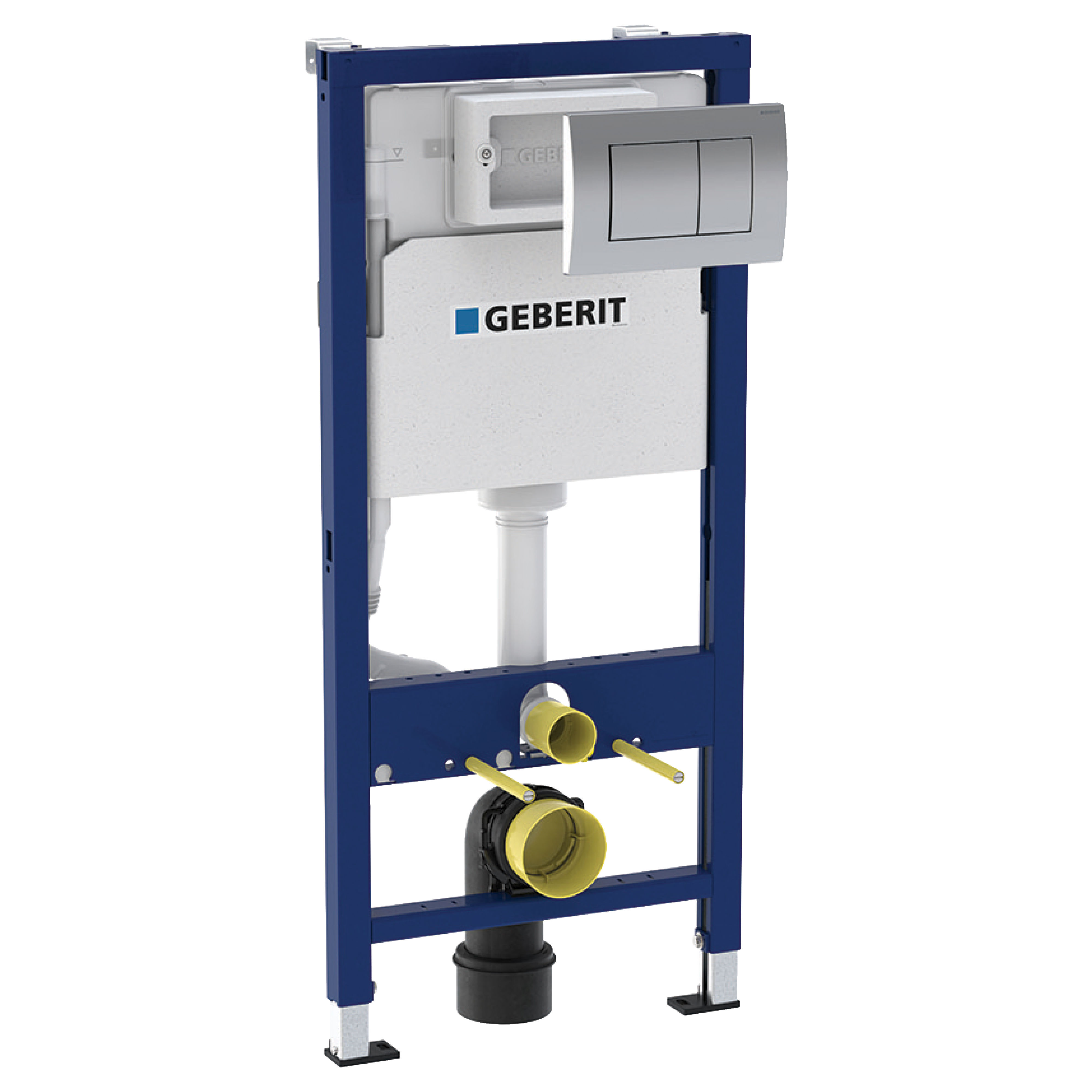 Geberit Duofix Frame with Delta Concealed Cistern and Delta30 Flush Plate 112cm x 50cm - 458.119.21.2