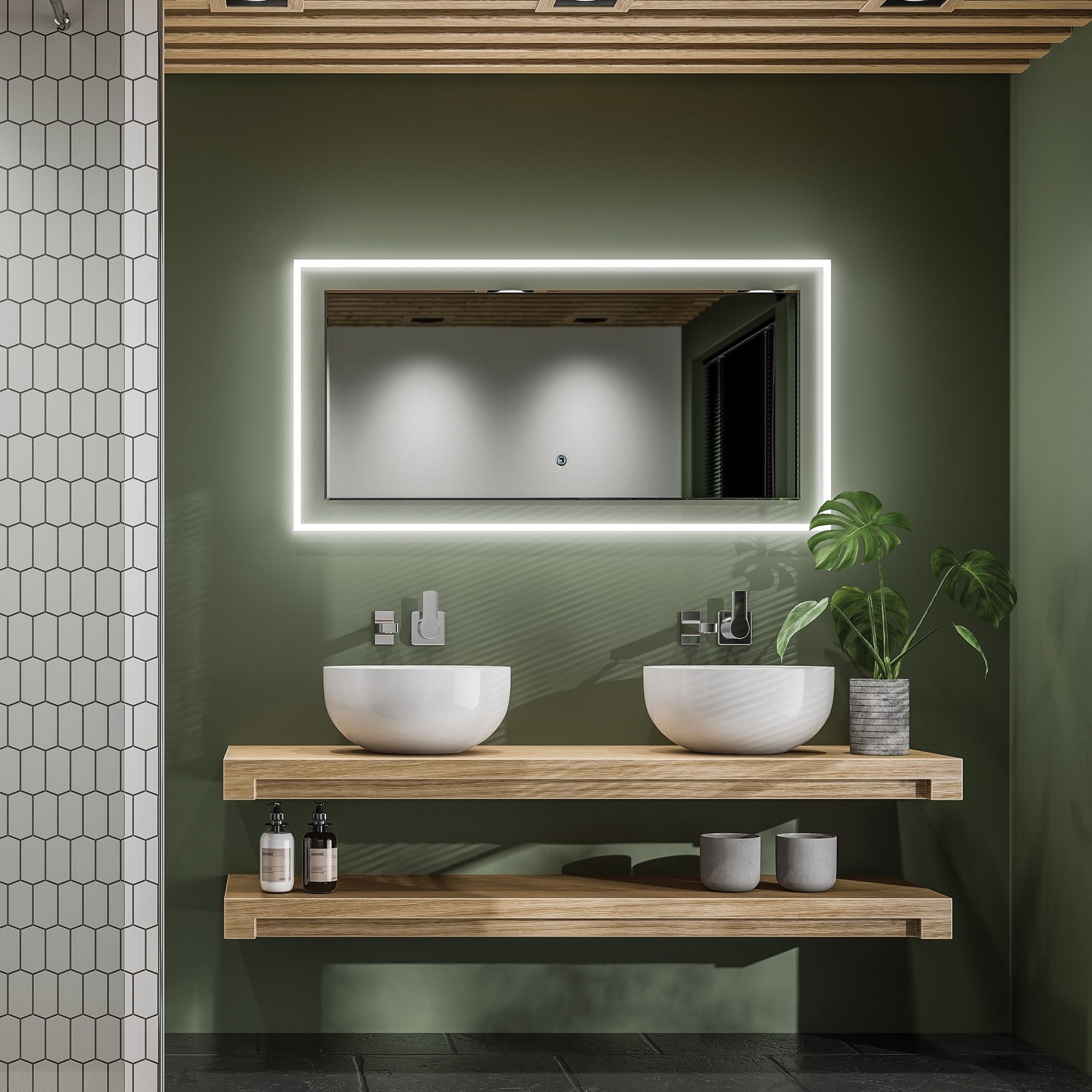 HiB Element 120 LED Bathroom Mirror - 79440000