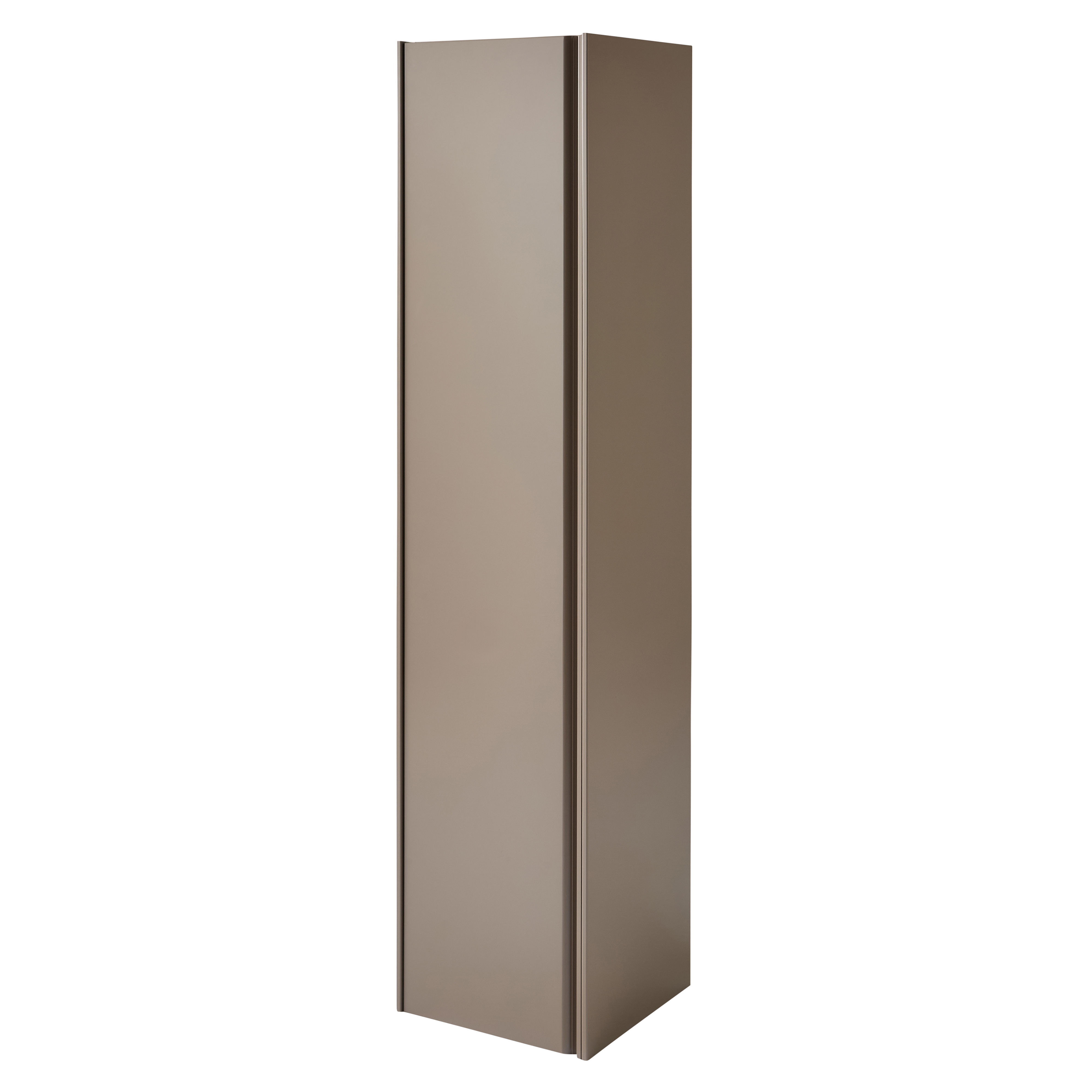 Kartell K-Vit Moon Wall Mounted Bathroom Tall Side Unit Matt Cocoa 1600mm - MOONWMTU-C