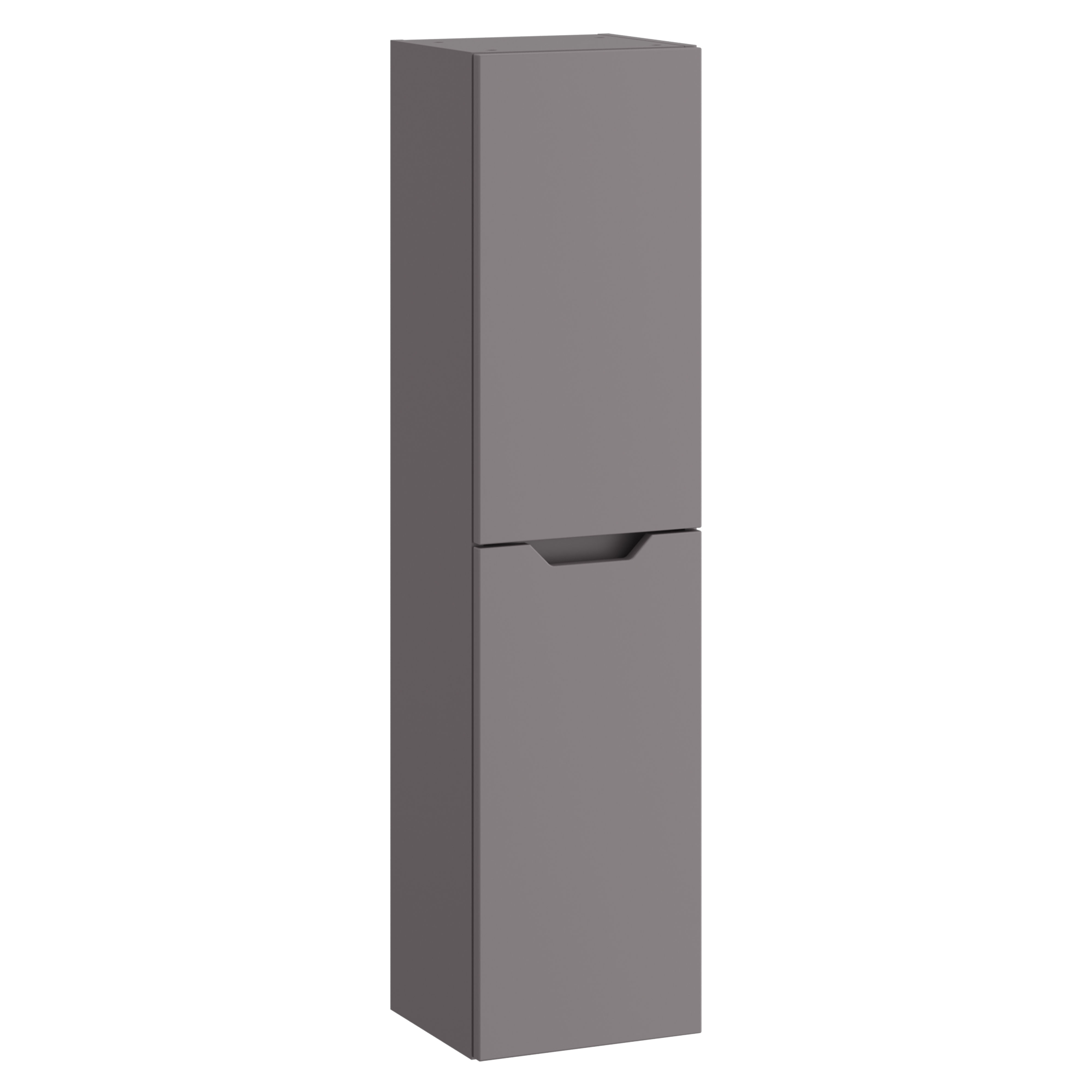 Kartell K-Vit Urban Wall Mounted Bathroom Tall Side Unit Slate Grey 1200mm - URB300TU-SG