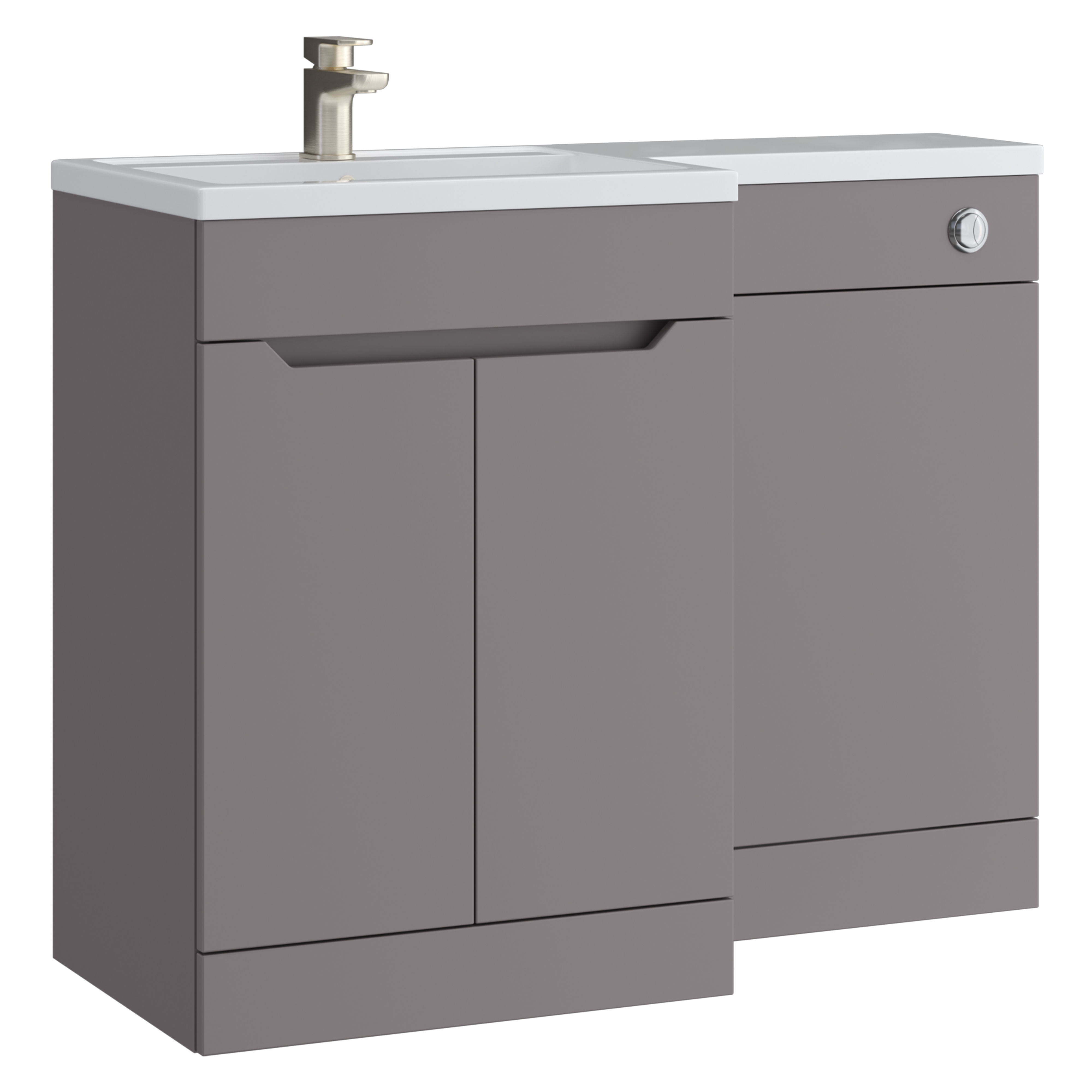 Kartell K-Vit Urban L-Shaped WC Unit Slate Grey 500mm - URBLSWC-SG
